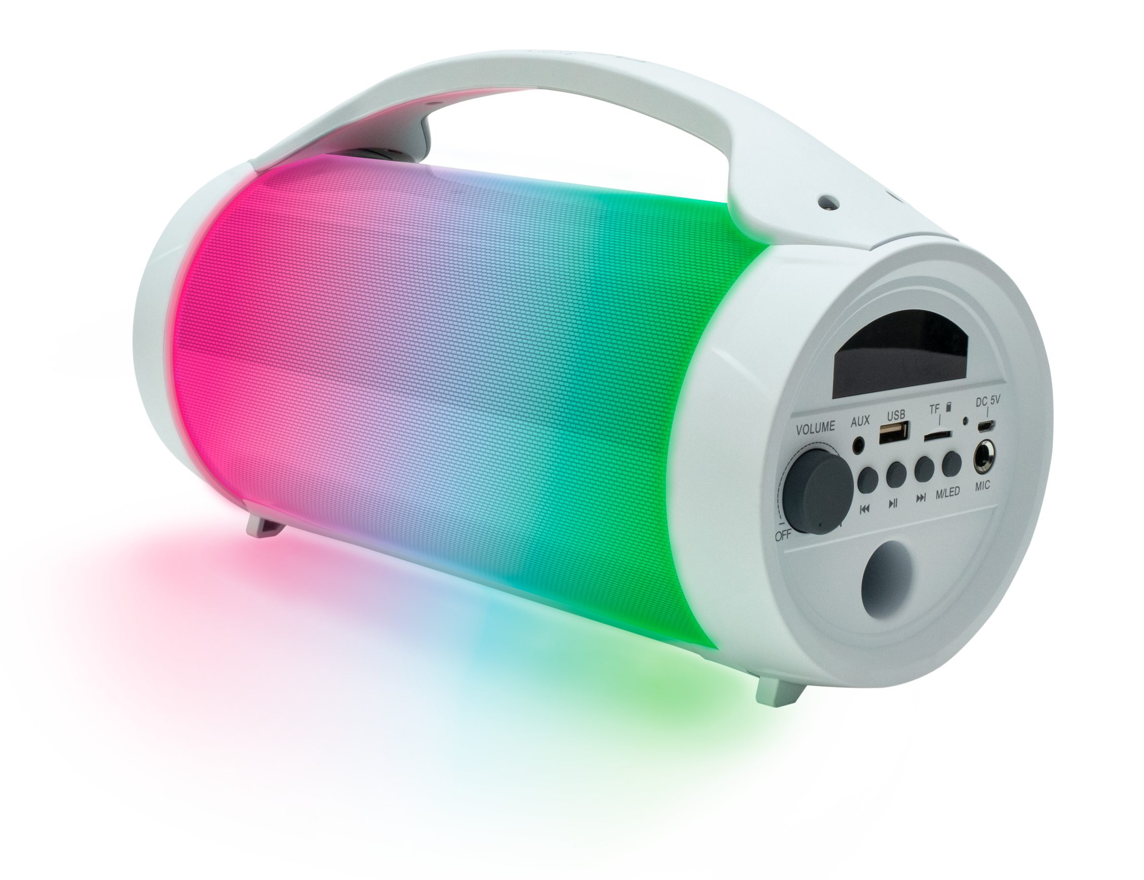 BigBen PARTY Lite - white BT-Speaker/disco lighting/1 micro Bluetooth-Lautsprecher