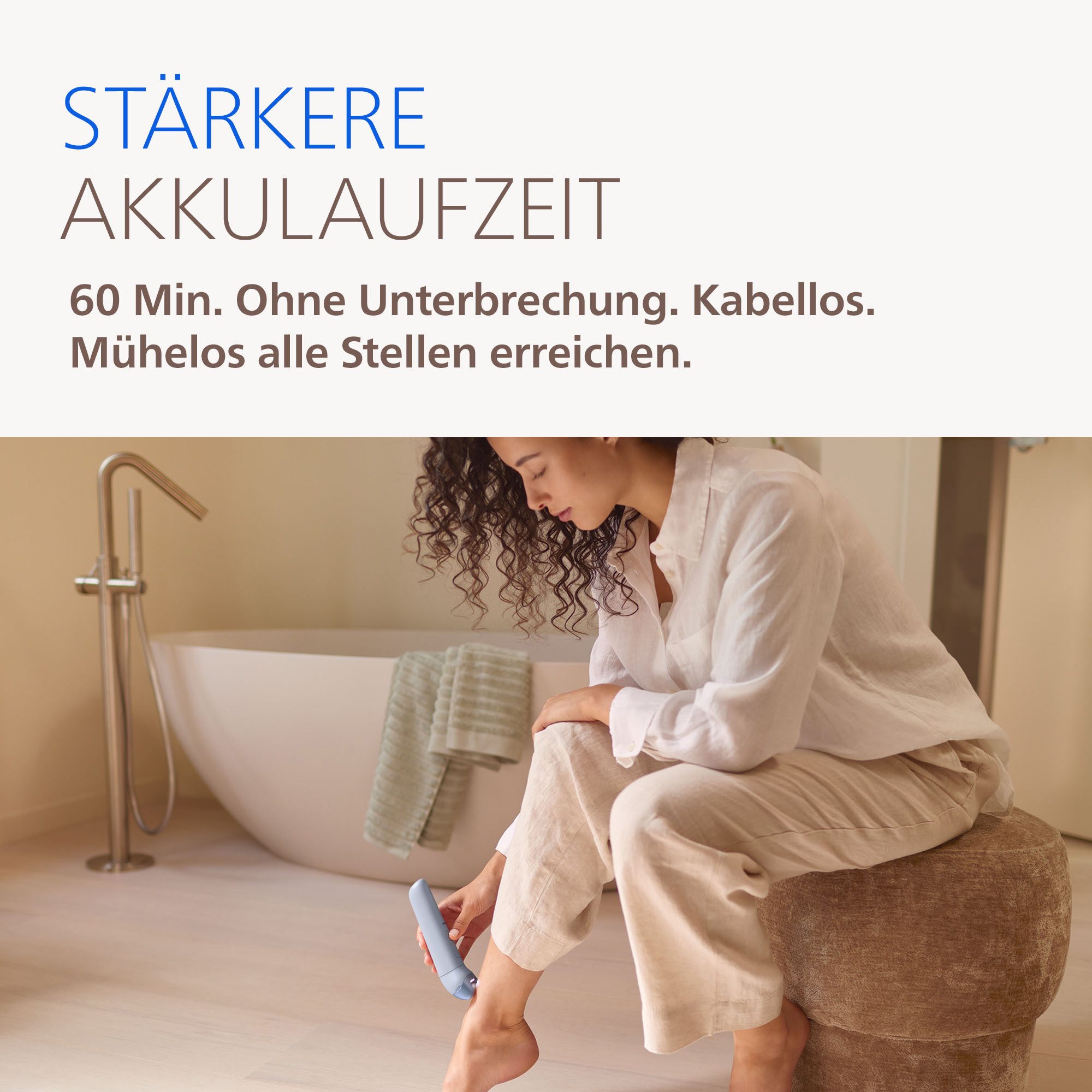 Philips Epilierer Series 8000 BRE708/00, Aufsätze: 2 St., nass und trocken verwendbar, mit 2 Geschwindigkeitsstufen – Bild 5 von 5