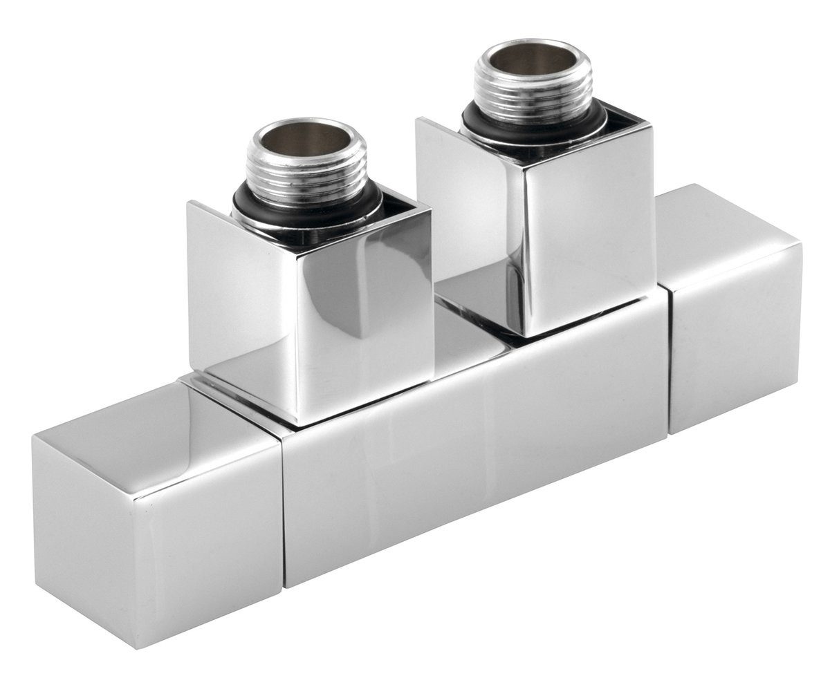 Sapho Anschluss-Set CUBE TWIN Anschluss-Set für Mittelanschluss, Chrom, Sapho-CP581S