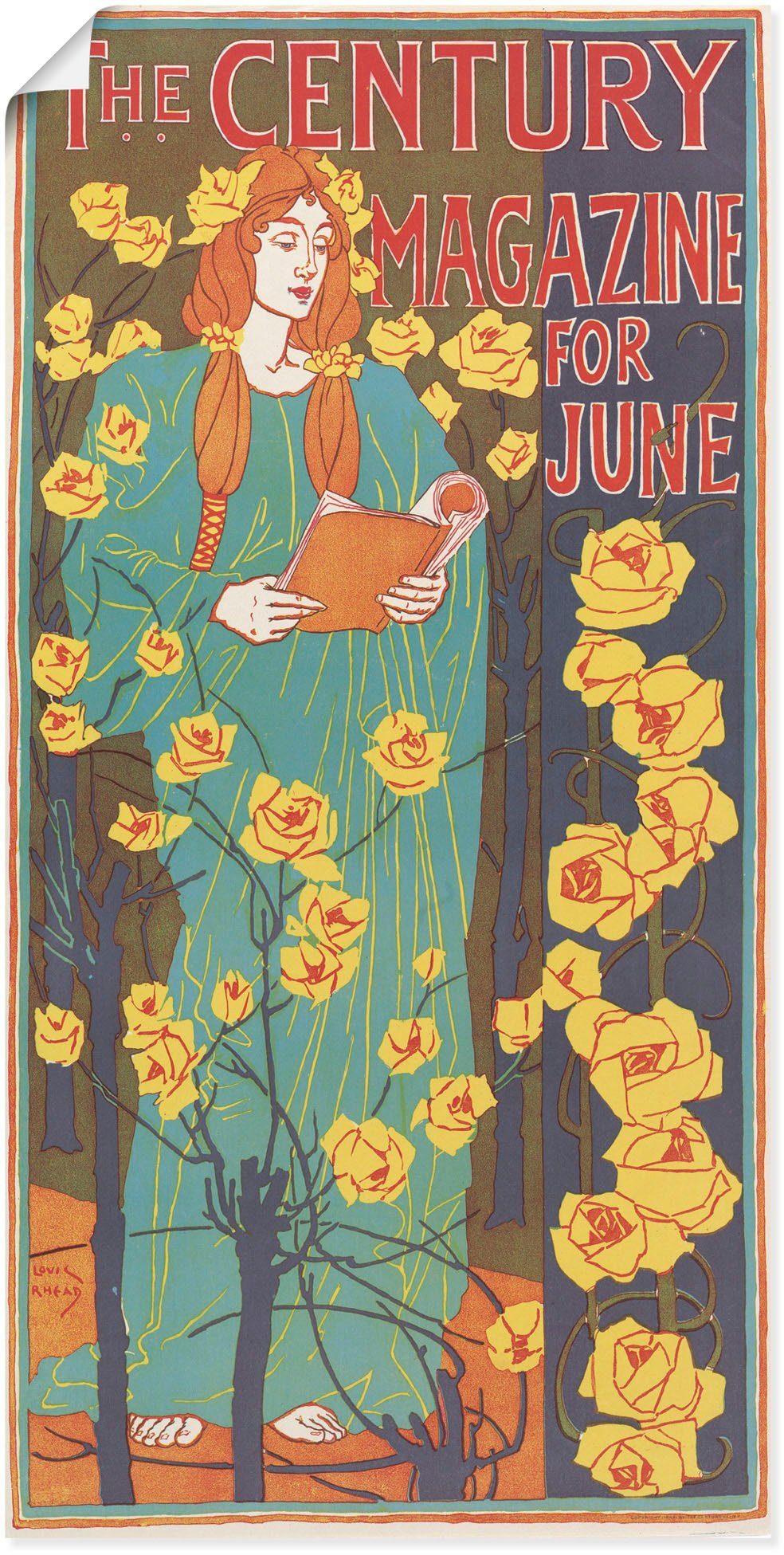 Artland Wandbild The Century Magazine: June, Magazincover (1 St), als Плакат, Wandaufkleber in verschied. Größen