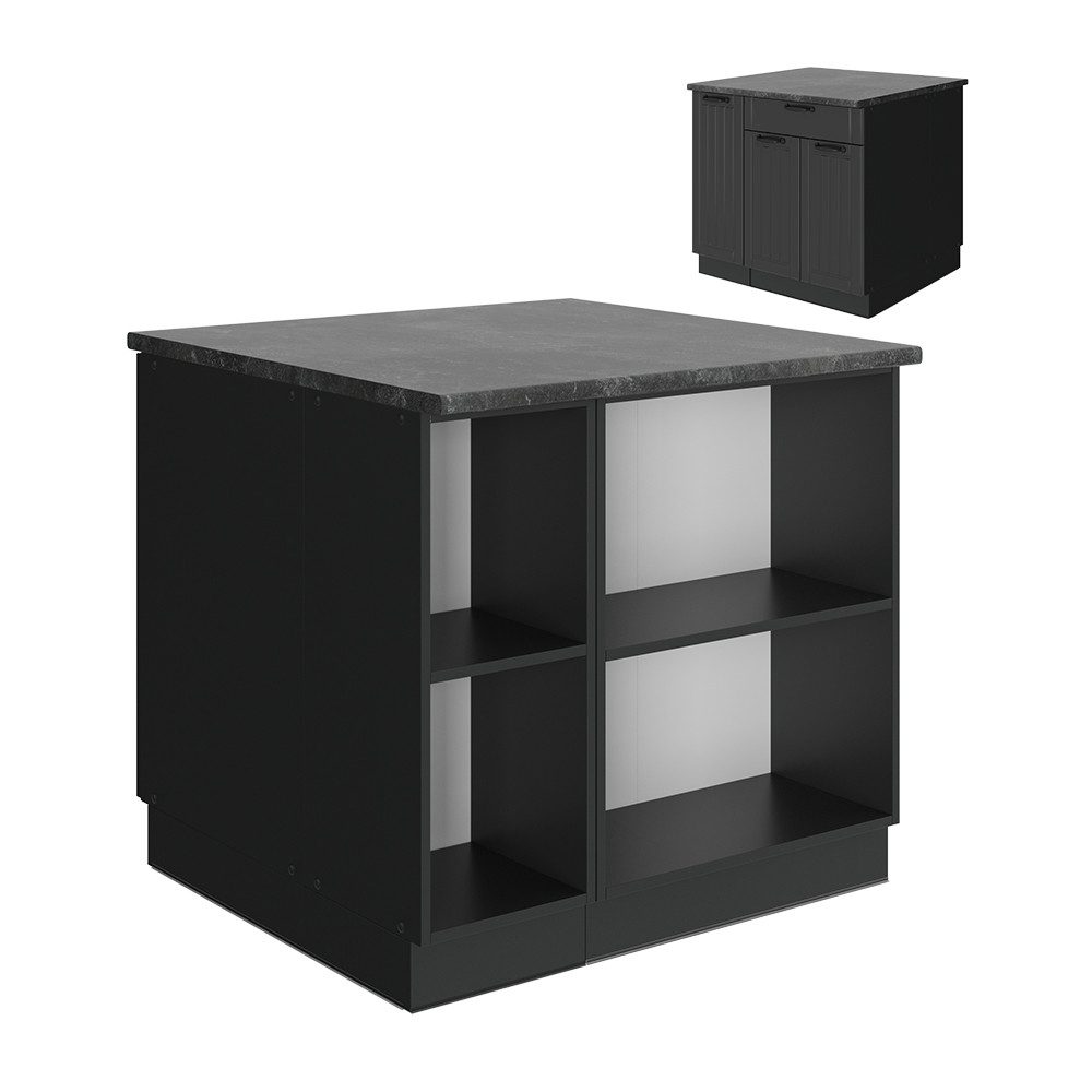 Vicco Unterschrank Fame-Line, Dunkelgrau/Anthrazit, 90 cm günstig online kaufen