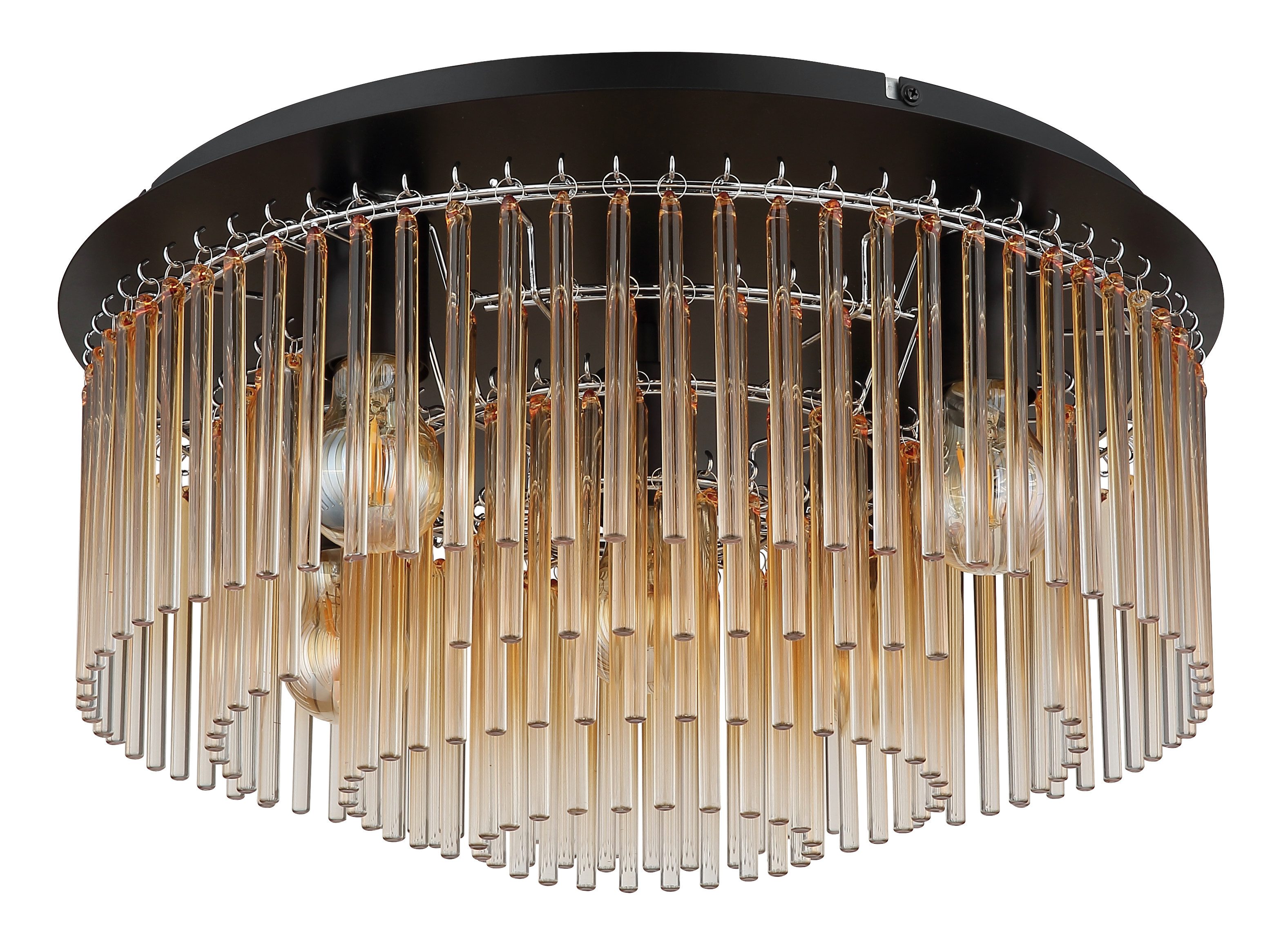 GLOBO LIGHTING Deckenleuchte GORLEY, ohne Leuchtmittel, Deckenleuchte/Glasstäbe/Wohnzimmer/Esszimmer