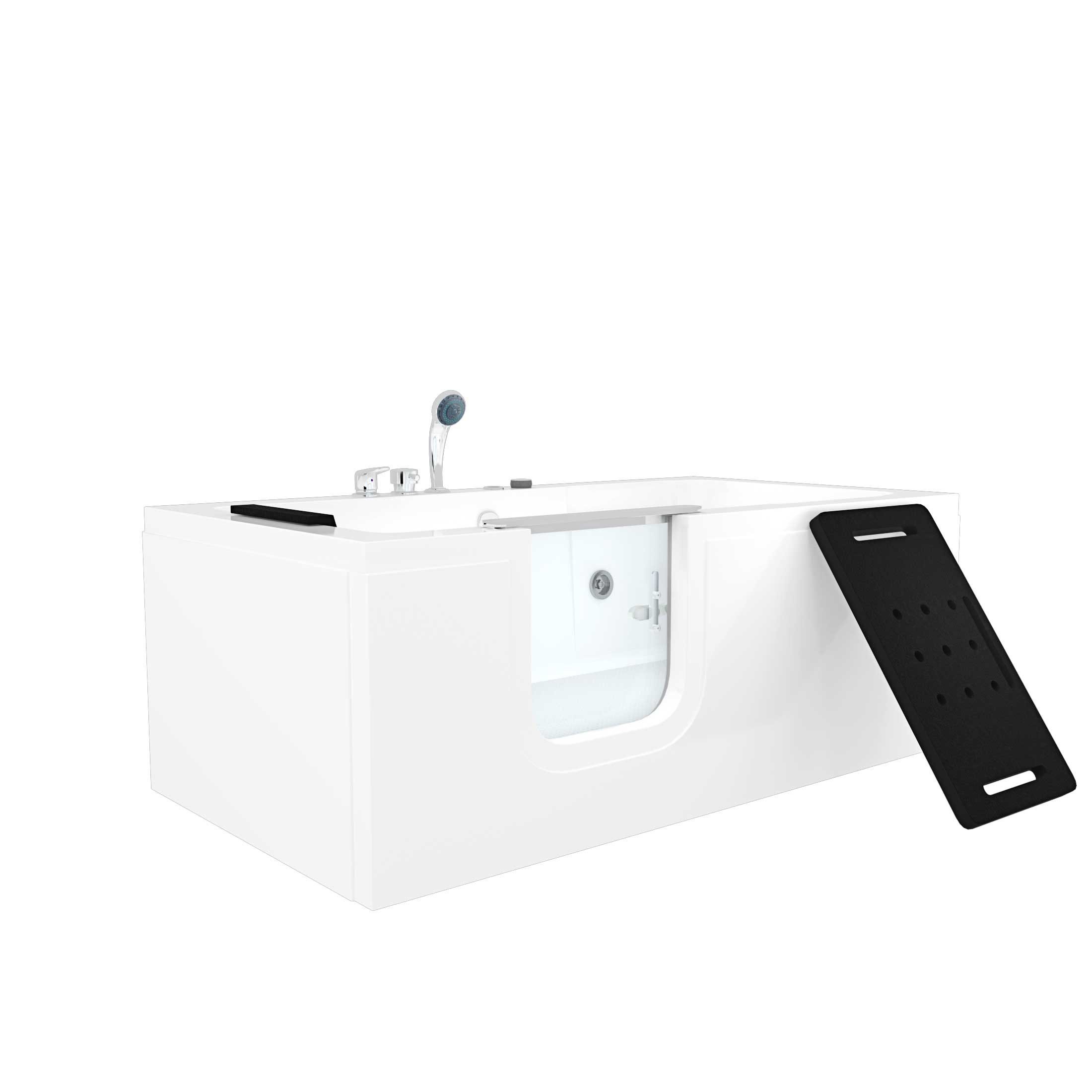 AcquaVapore Whirlpool-Badewanne Seniorenwanne mit Tür S15WP-L-ALL 160x85cm, (1-tlg), mit Ablaufgarnitur