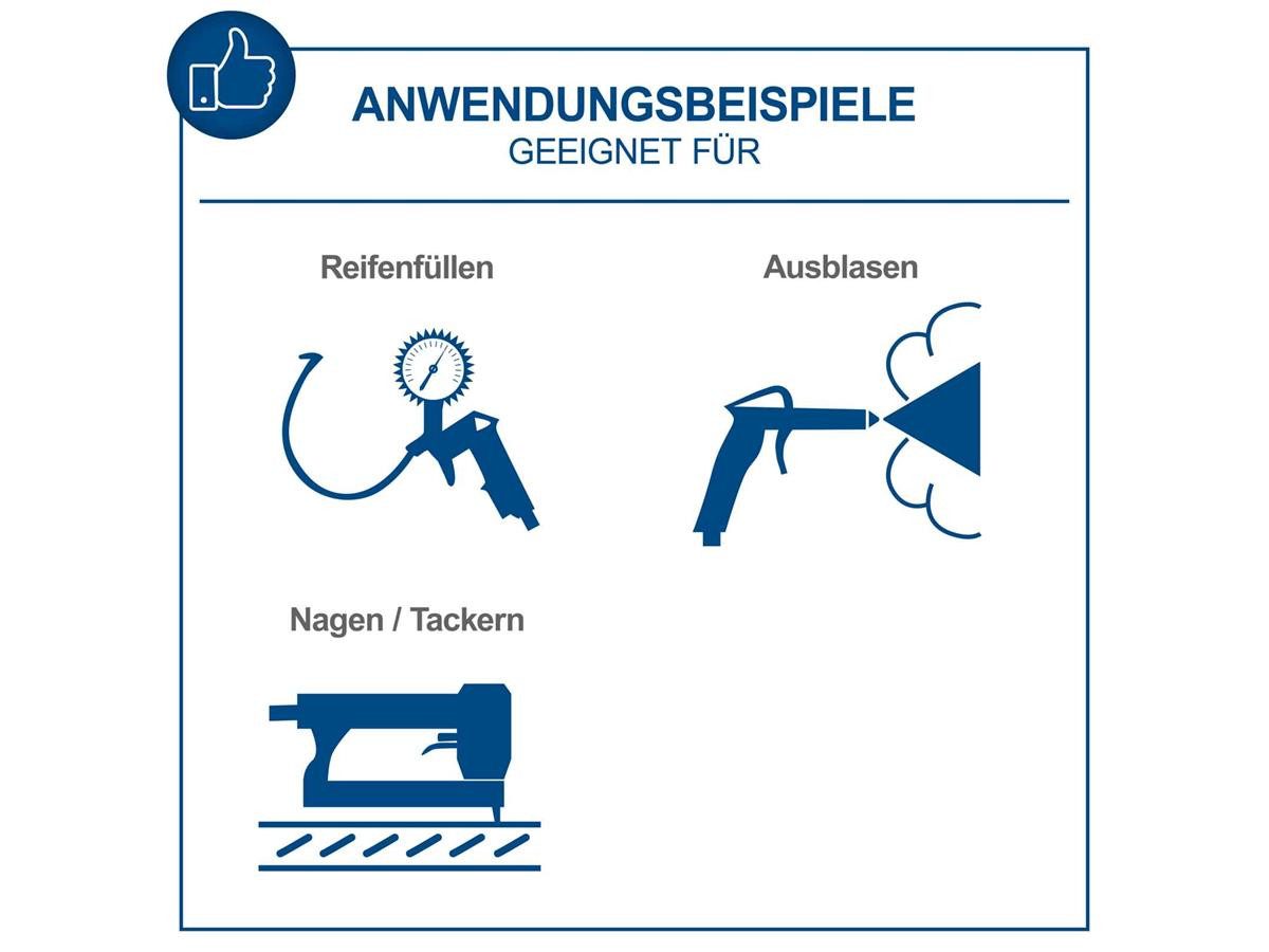 Scheppach Kompressor HC10-Twin, 750 W, max. 8 bar, 7.5 l, Set, Ölfrei und d günstig online kaufen