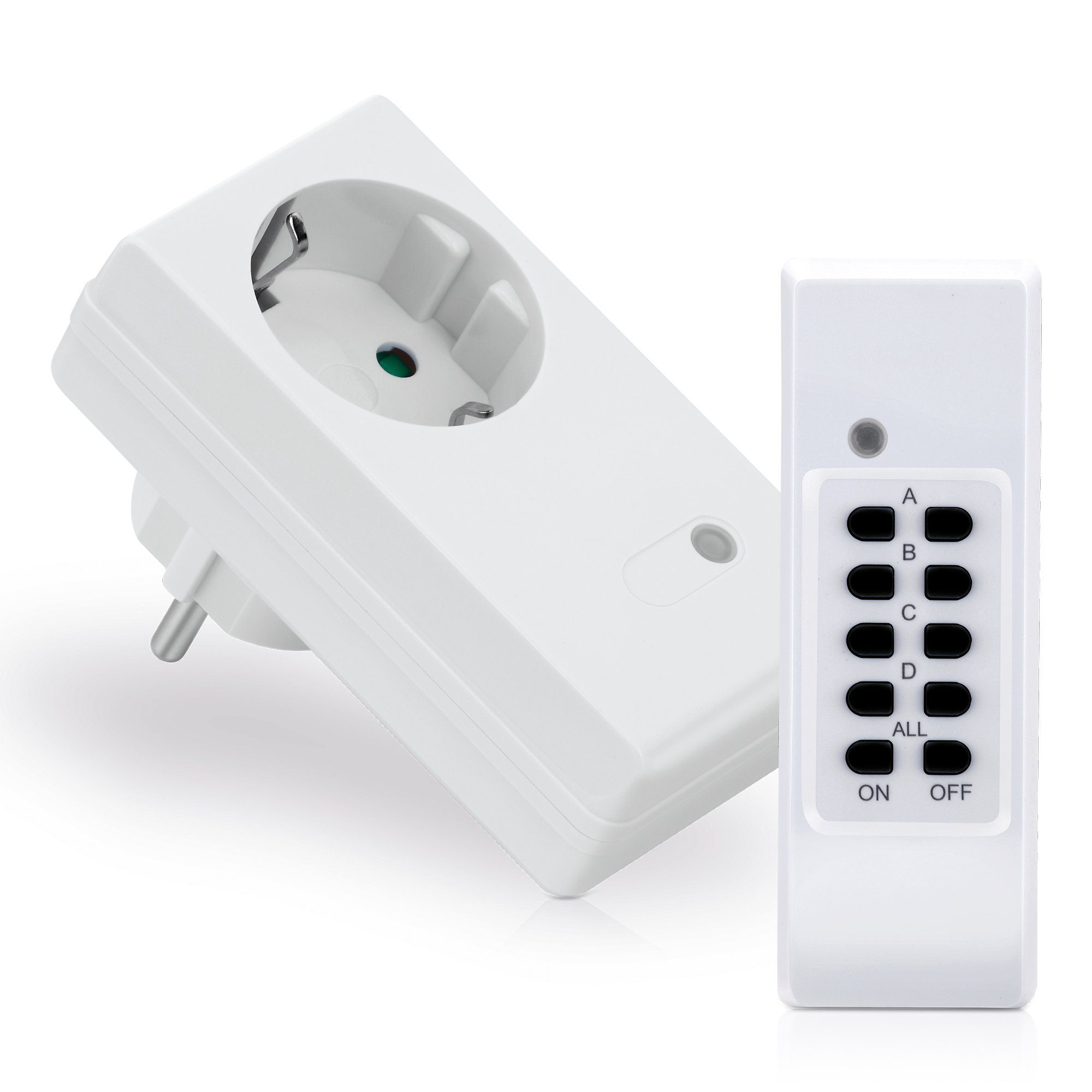 conecto Funksteckdose conecto® Funksteckdosen Set, 1100 Watt, weiß, 1-St.