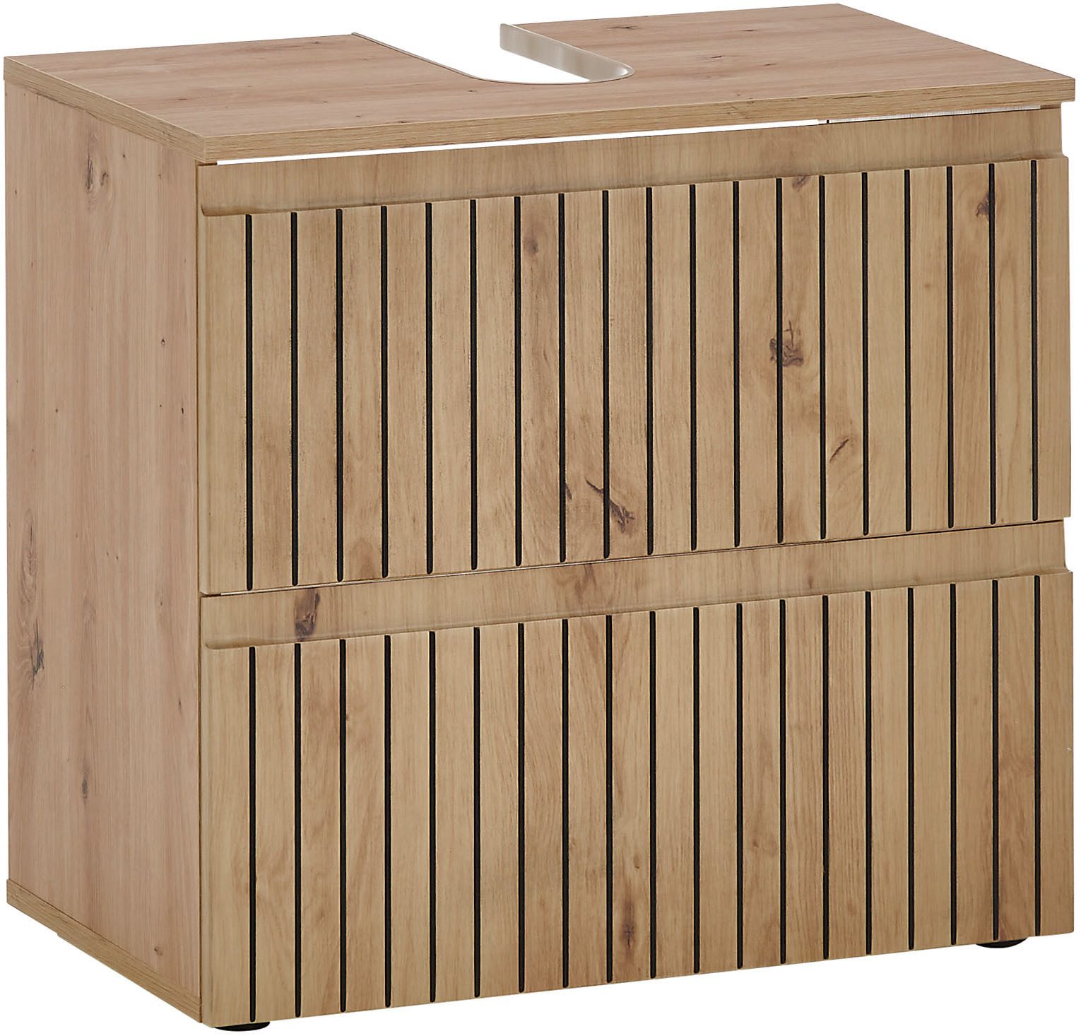 BASIC by Balculina Waschbeckenunterschrank Austin (1-St) Breite 60 cm, 2 Schubkästen mit Unterflurauszug