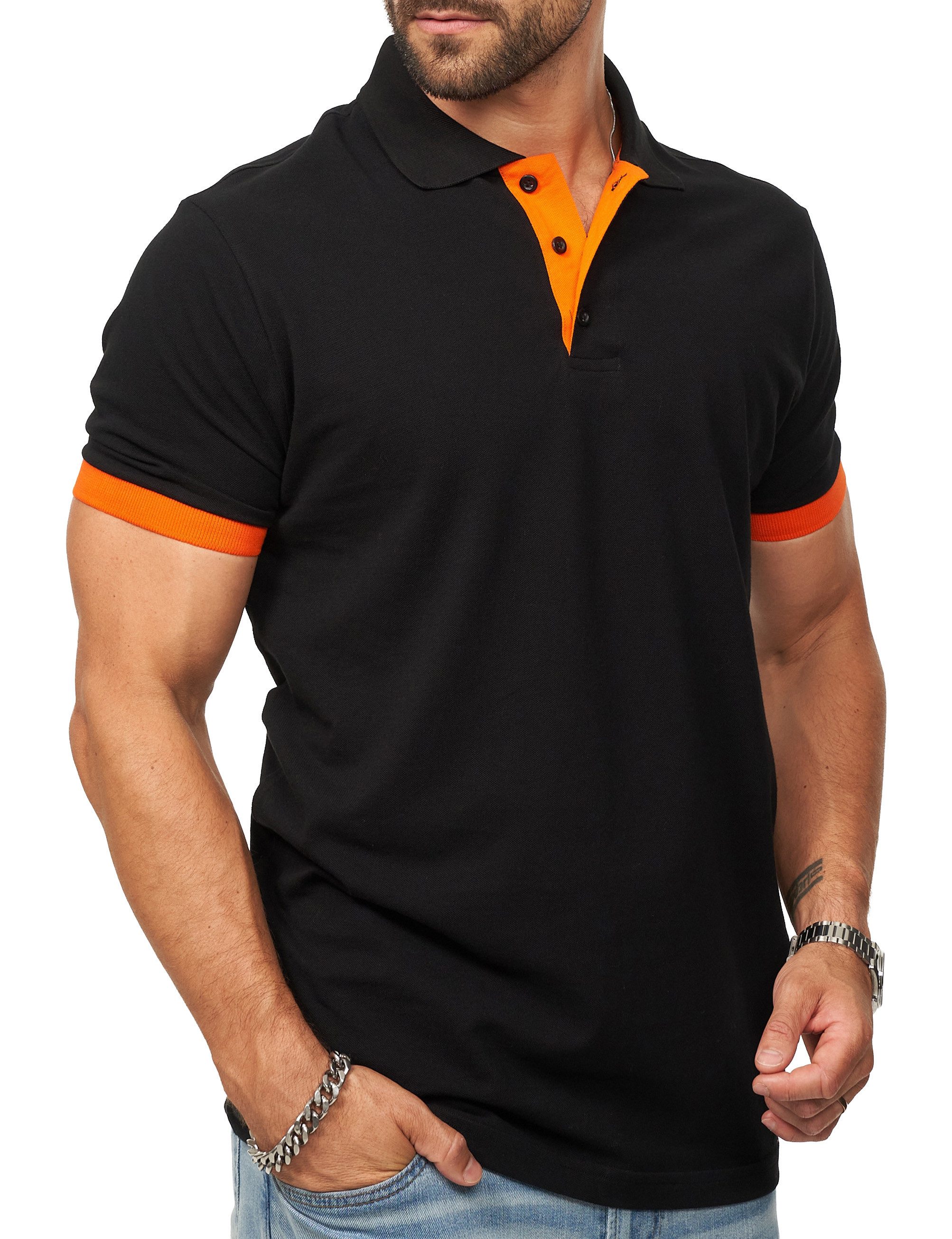 DAILY COTTON Poloshirt in Kurzarm als Freizeit Polo T-Shirt - Polo-Hemd für Herren (1-tlg) Männer Polohemd im Regular-Fit in Piqué-Qualität