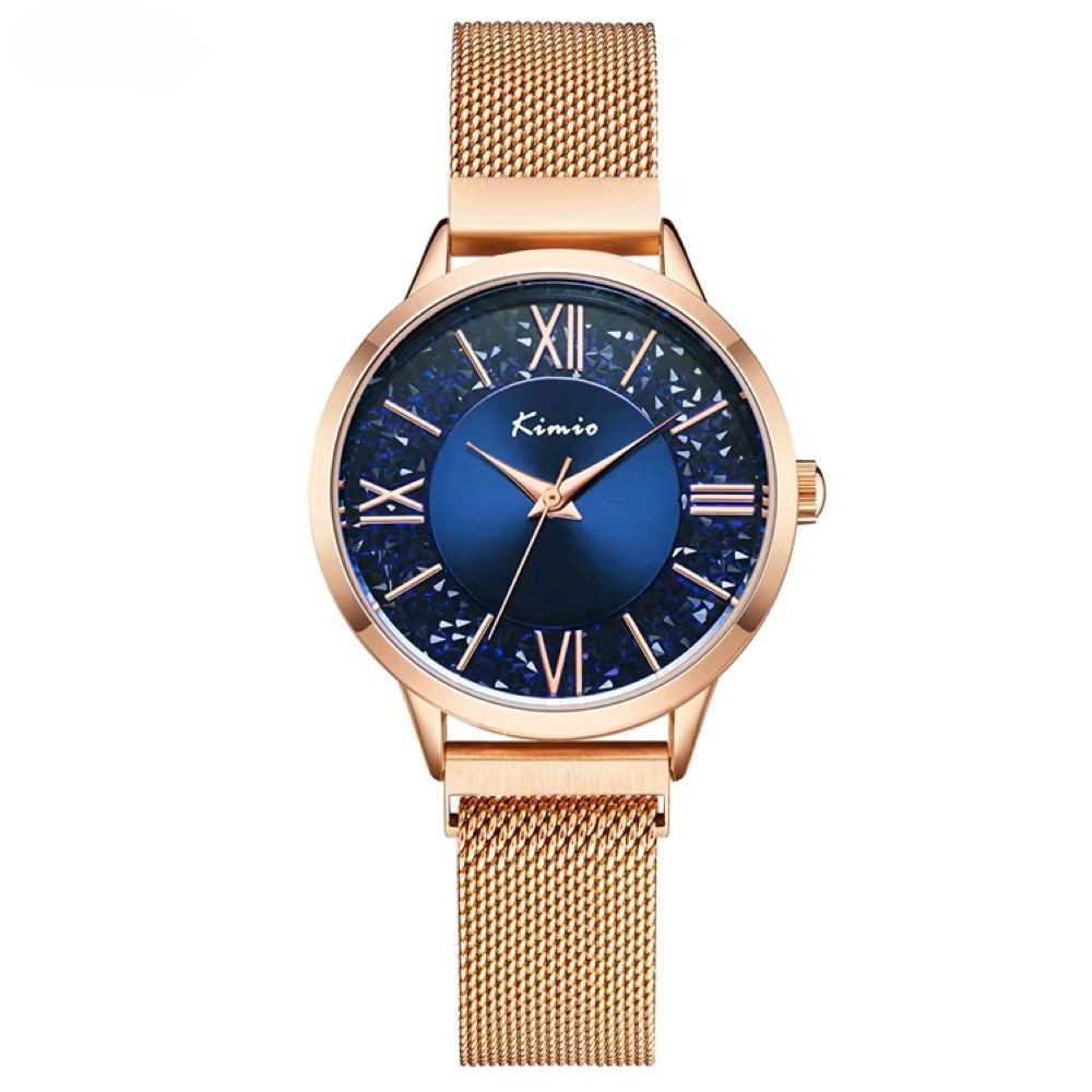 Tidy Quarzuhr KIMIO Damenuhr Blau Set – Roségold mit Armband und Geschenksc günstig online kaufen