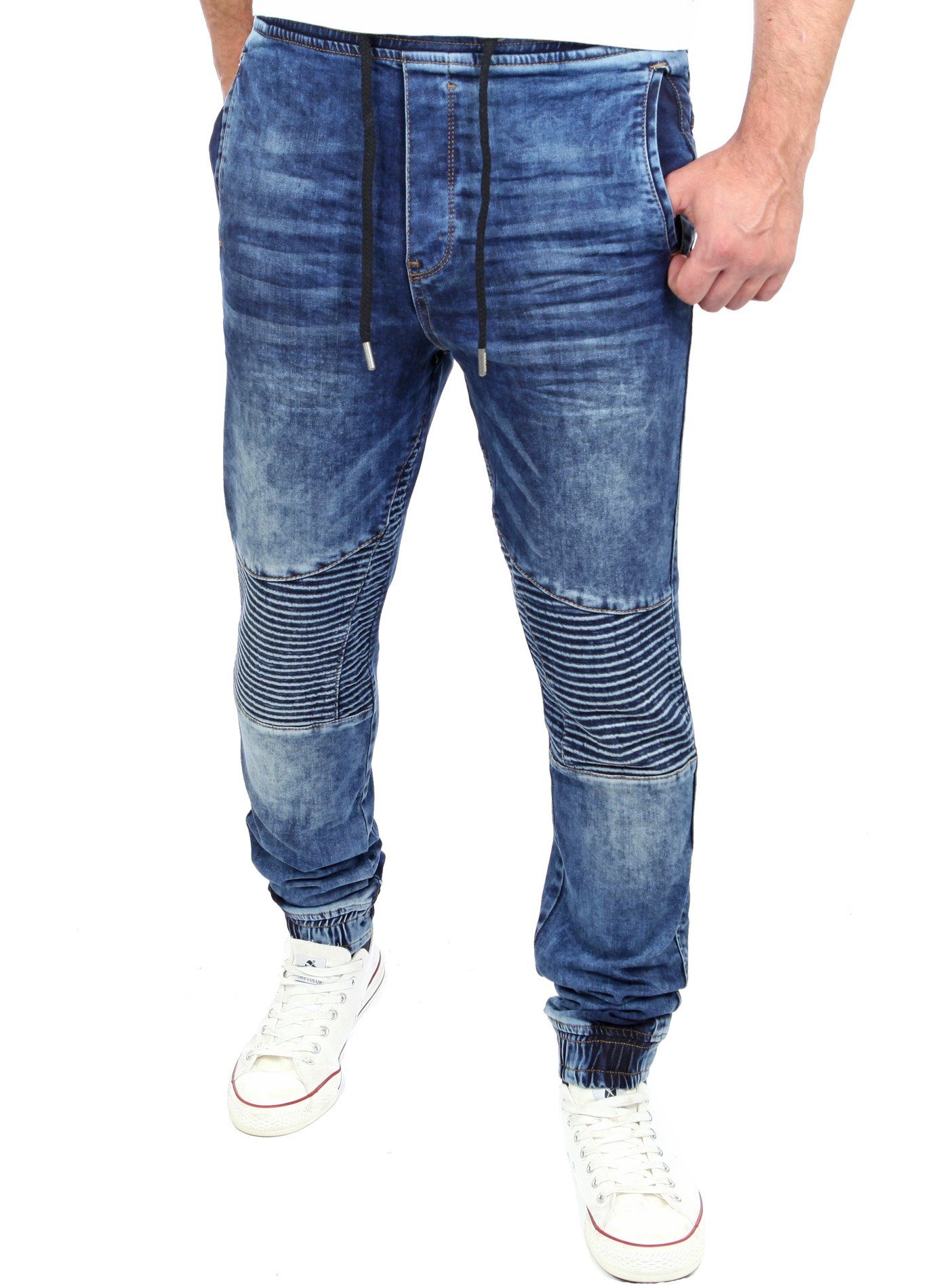 Reslad Stretch-Jeans »Reslad Biker-Style Jeans-Herren Slim Fit Jogging-H«  Stretch Jogging-Denim Slim Fit online kaufen | OTTO