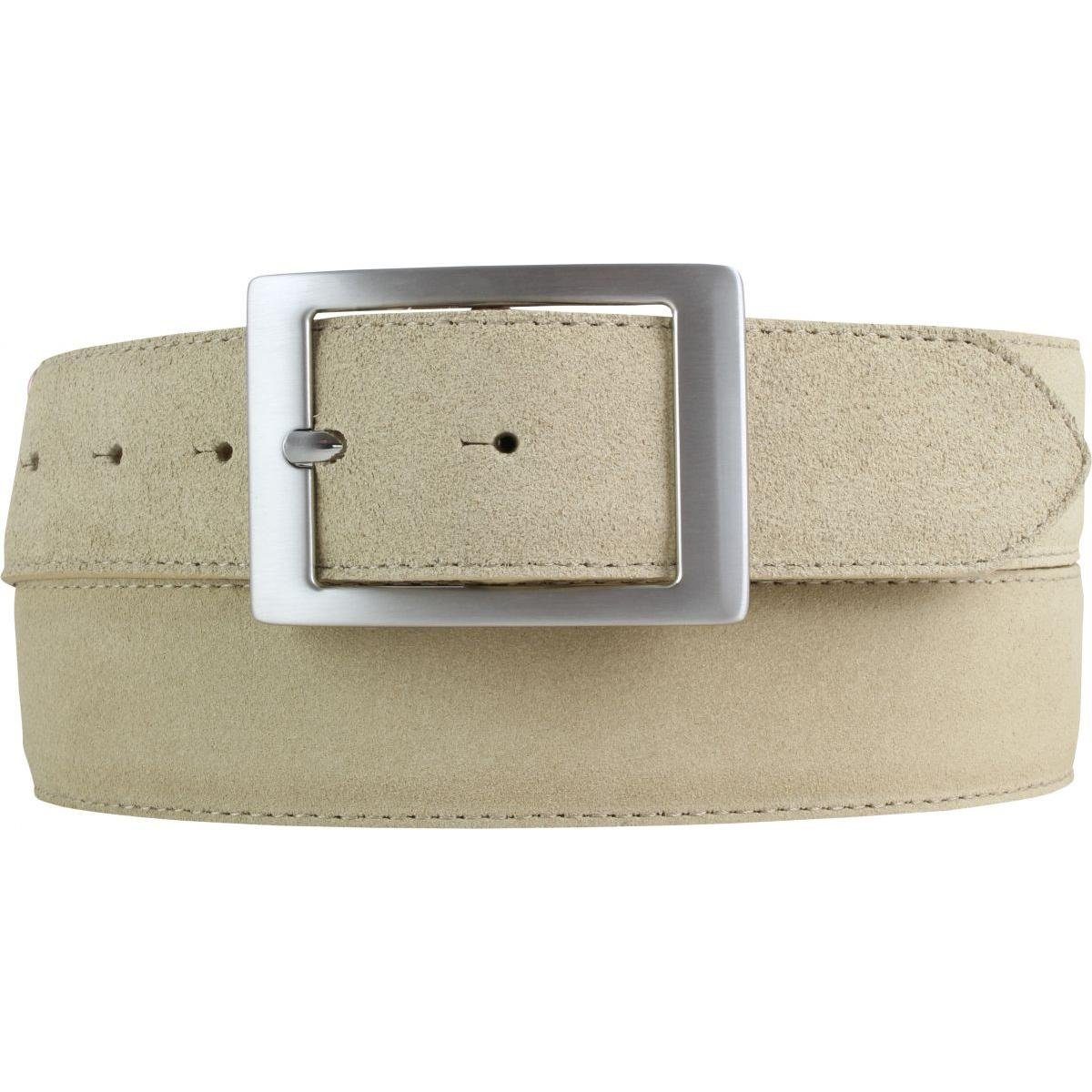 BELTINGER Ledergürtel Herren-Gürtel aus Veloursleder mit Doppel-Schnalle 4 cm - Velour-Leder (1-St)