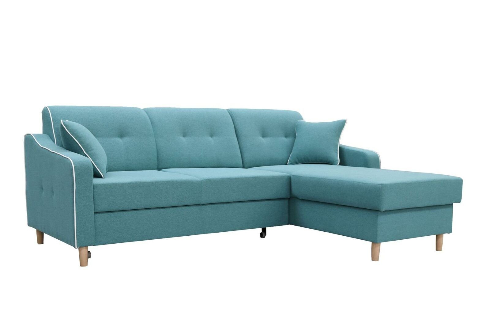 JVmoebel Sofa Design Ecksofa L-Form Sofa Couch Polster Schlafsofa Textil Bettfunkt, Mit Bettfunktion | Alle Sofas