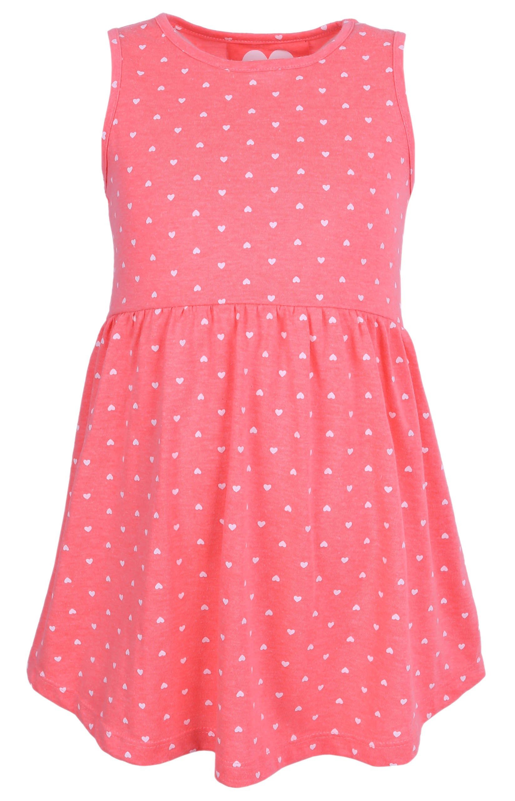 Sommerkleid Neonkleid mit Herzen 3-4 Jahre