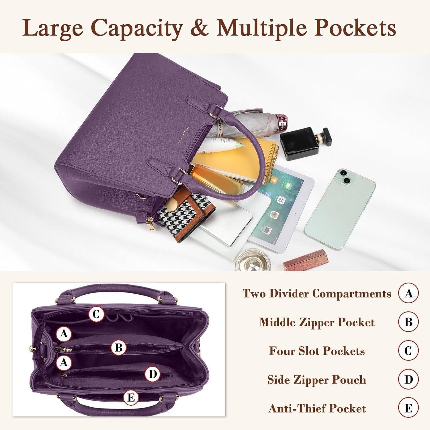 LuxusKollektion Henkeltasche Damen Handtasche Mittelgroß Leder Henkeltasche Schwarz Elegante Tote