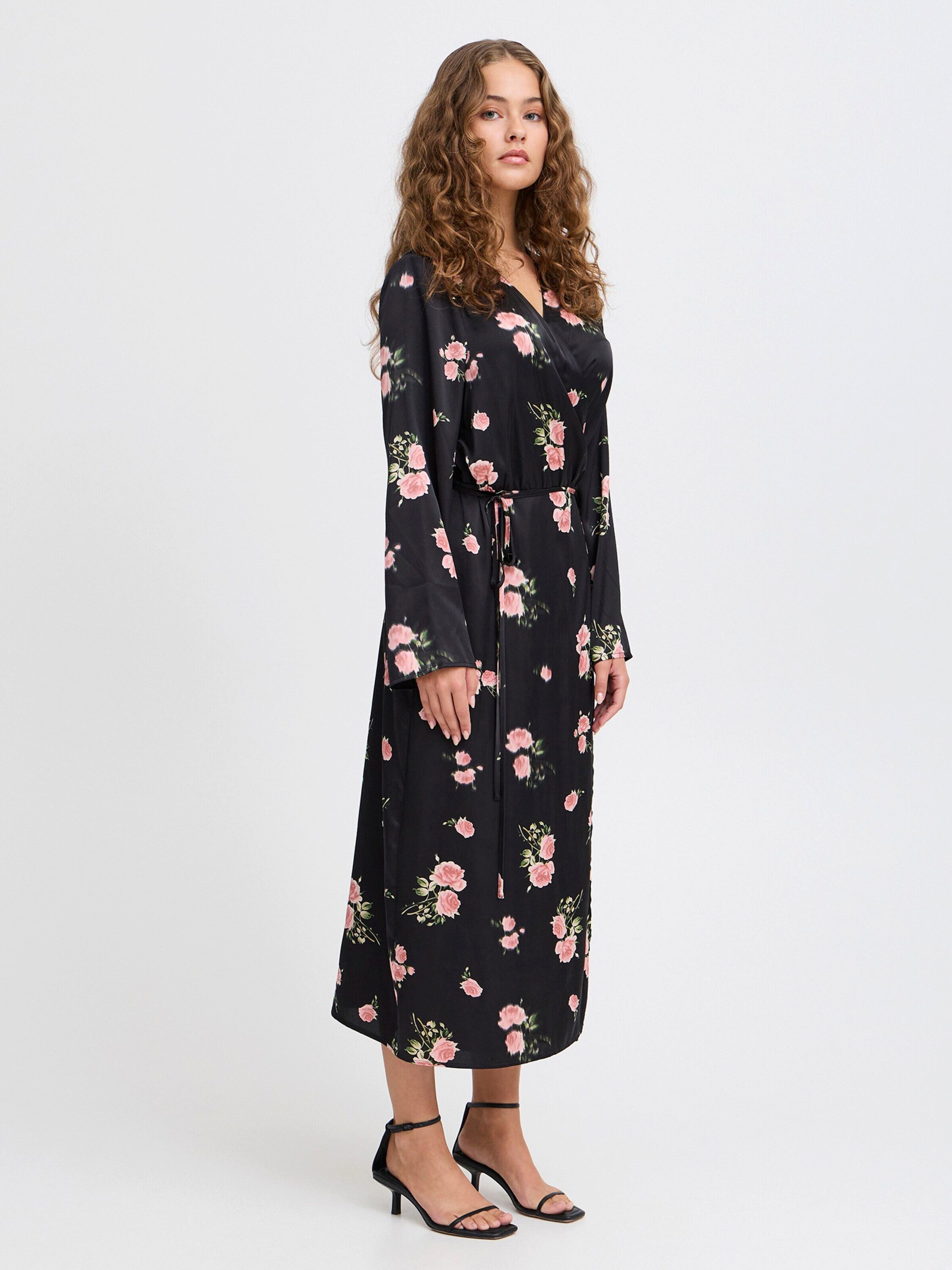 Ichi Maxikleid IX ROSE (1-tlg) Wickel-Design