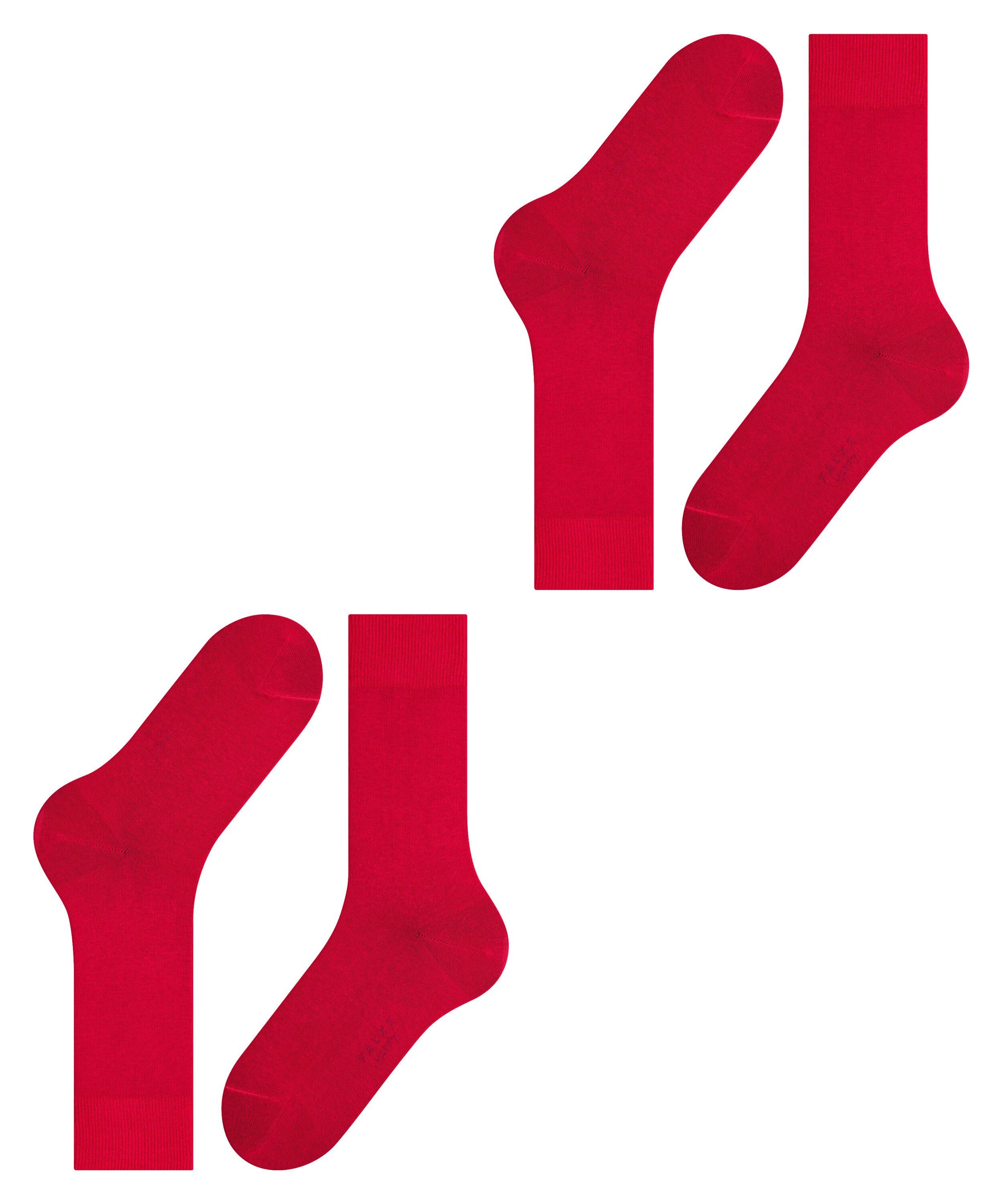 FALKE Socken Happy 2-Pack scarlet (8228) (2-Paar)