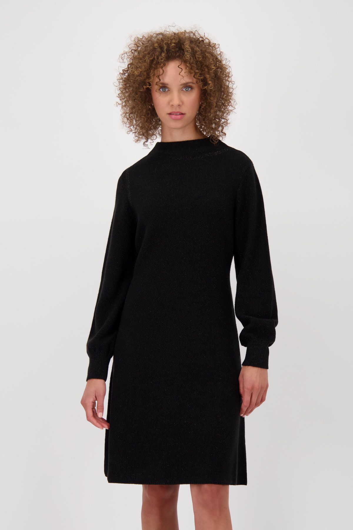 Monari Strickkleid Kleid Strick Lurex 92cm Mit Rundhalsausschnitt günstig online kaufen