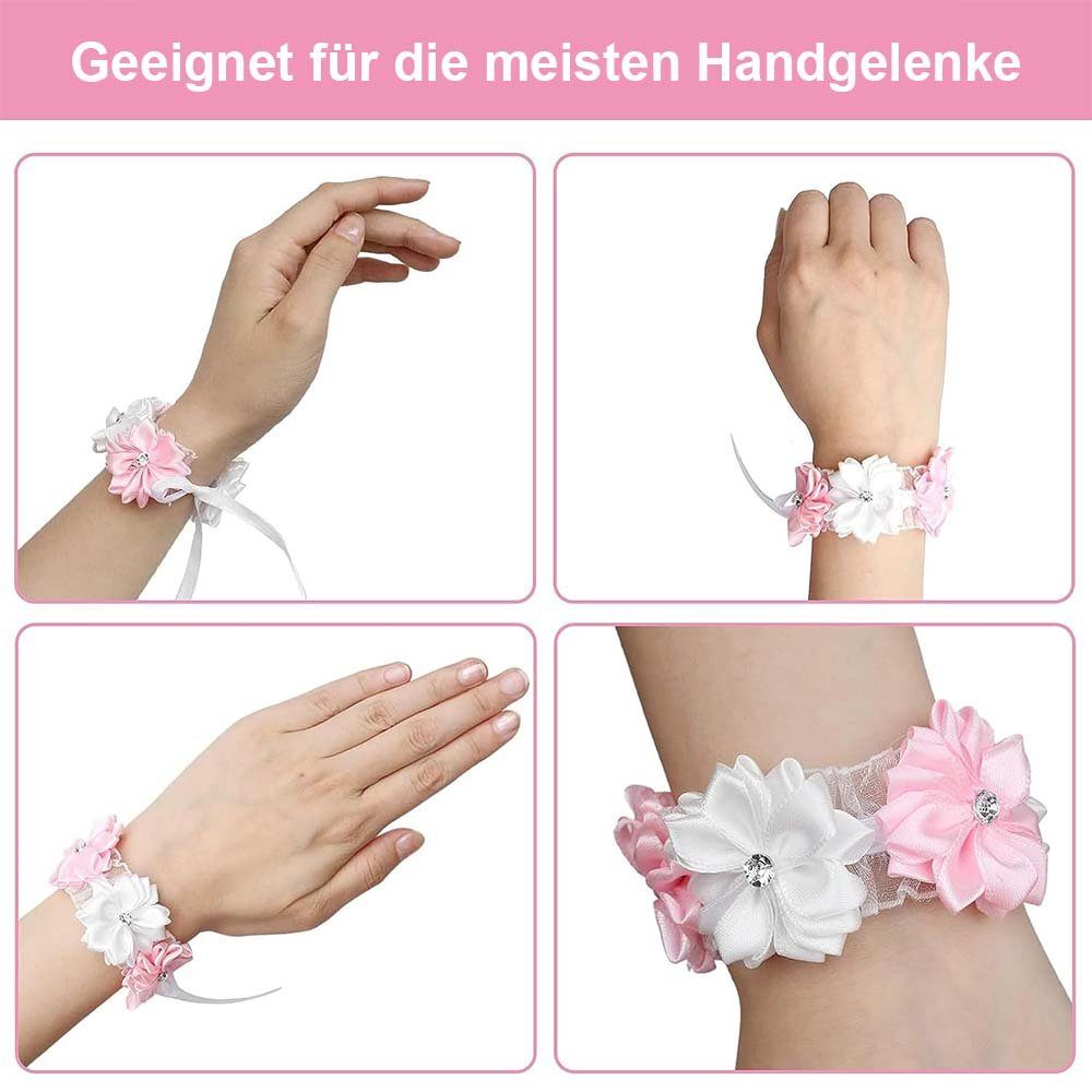 WaKuKa mit Set Blume (6-tlg) 6-teilige Handgelenk Brautjungfer Armreif Hochzeit