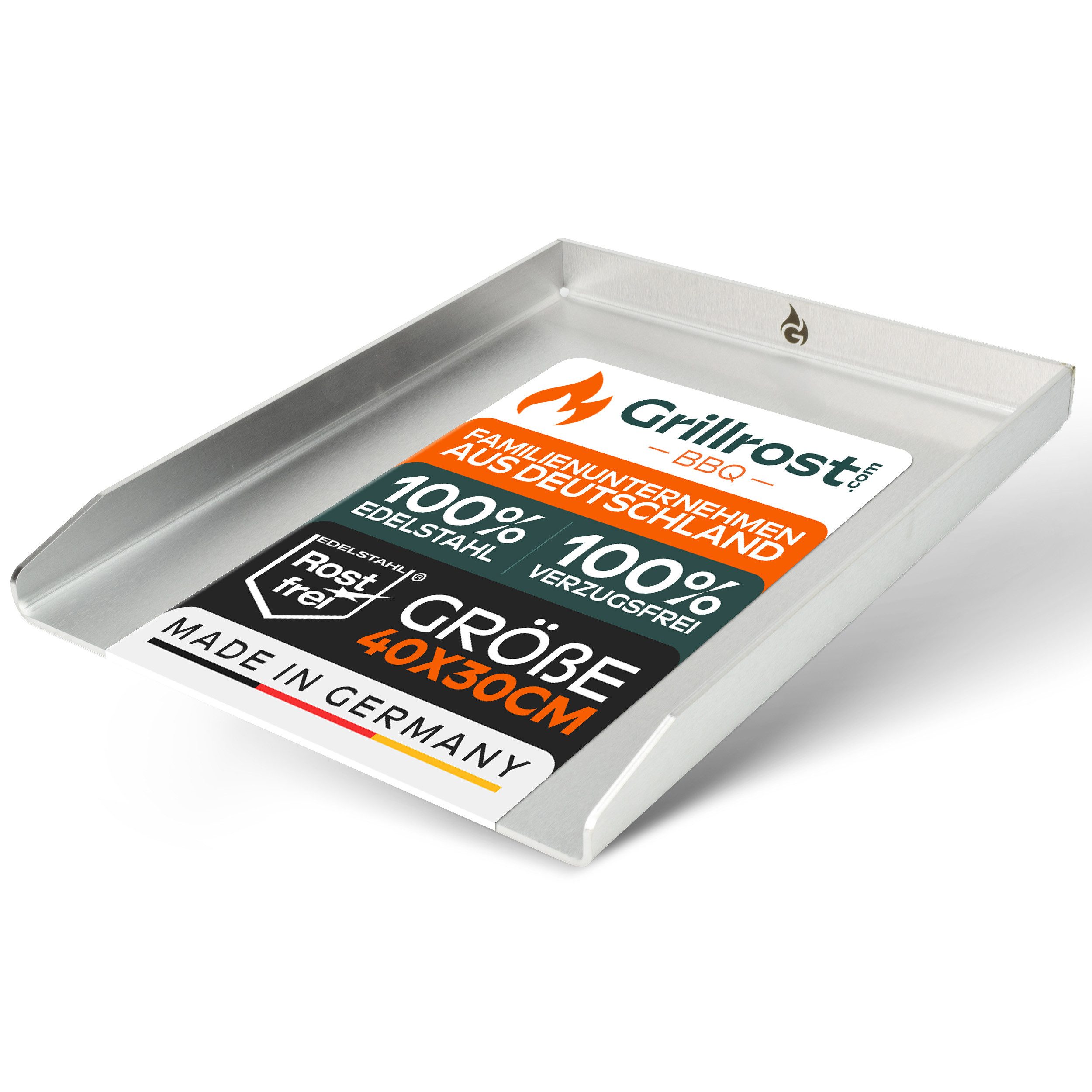 Grillrost.com BBQ Grillrost BBQ Grillplatte 400x300mm, Made in Germany