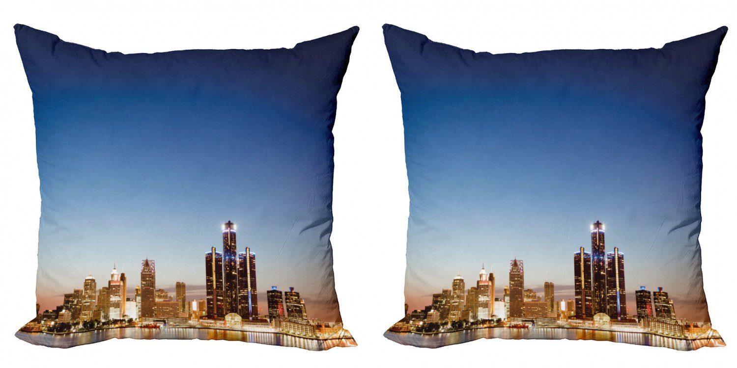 Waterfront Kissenbezüge Modern Doppelseitiger Detroit Serene Digitaldruck, Abakuhaus anzeigen (2 Accent Stück),