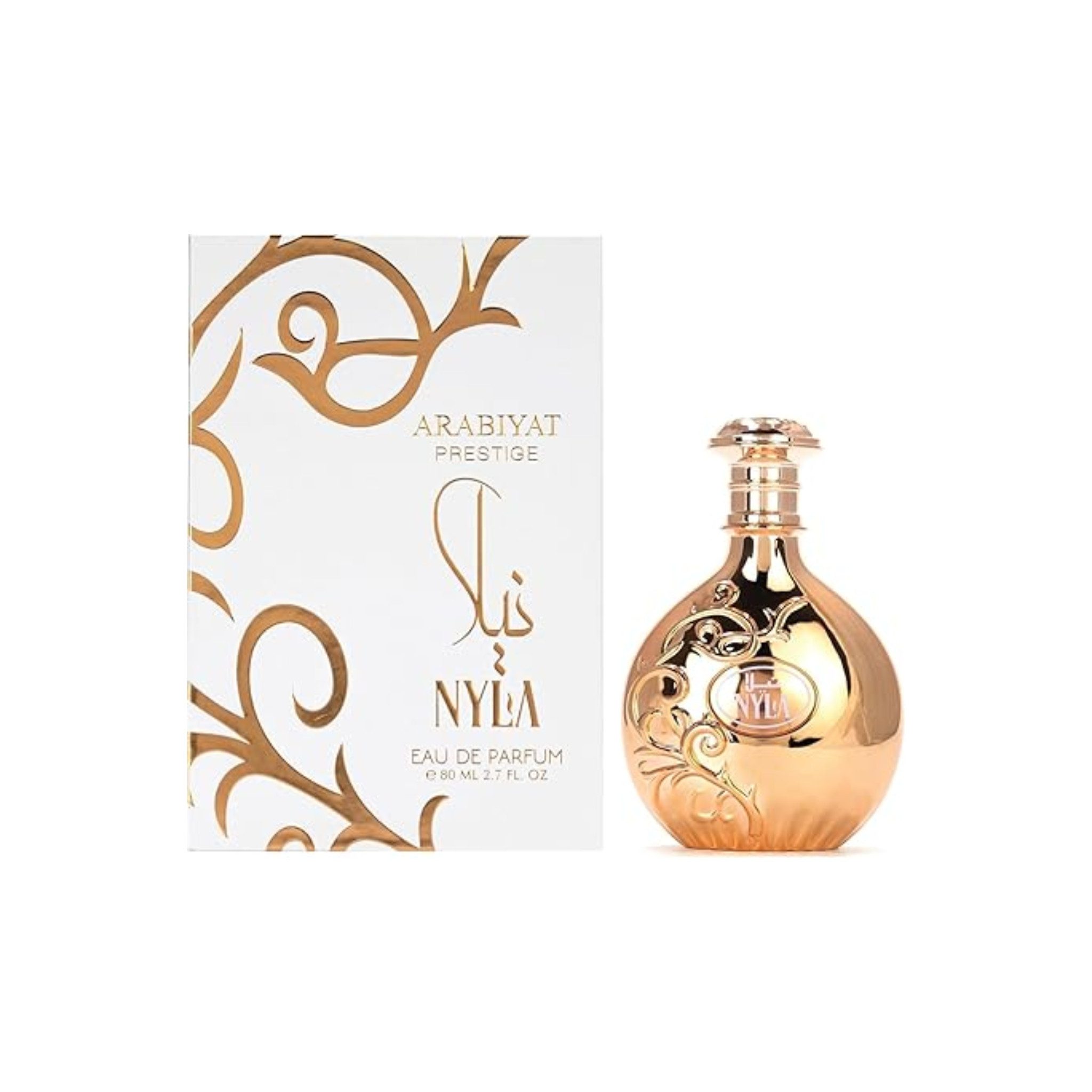 Arabiyat Prestige Eau de Parfum Nyla Eau de Parfum 80 ml Damenparfum Orientalisch Floral, Lang anhaltender Duftcharakter mit eleganter orientalischer Wärme