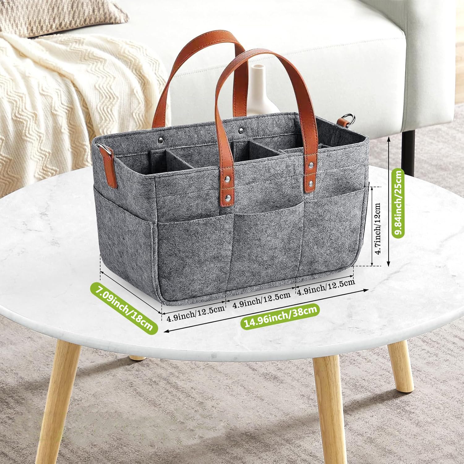 Coonoor Einkaufskorb Faltbarer Filz‑Einkaufskorb 16 L mit Fächern – Shopper günstig online kaufen