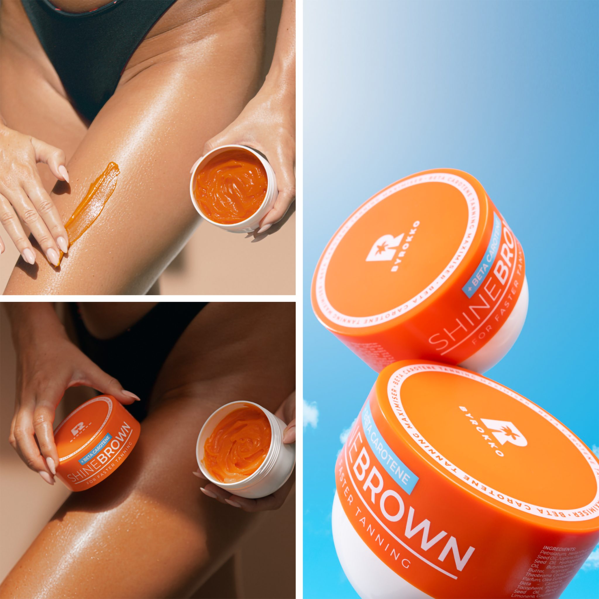 BYROKKO Selbstbräunungsgel BYROKKO Shine Brown Beta Carotene Tanning Maximiser, 1-tlg.