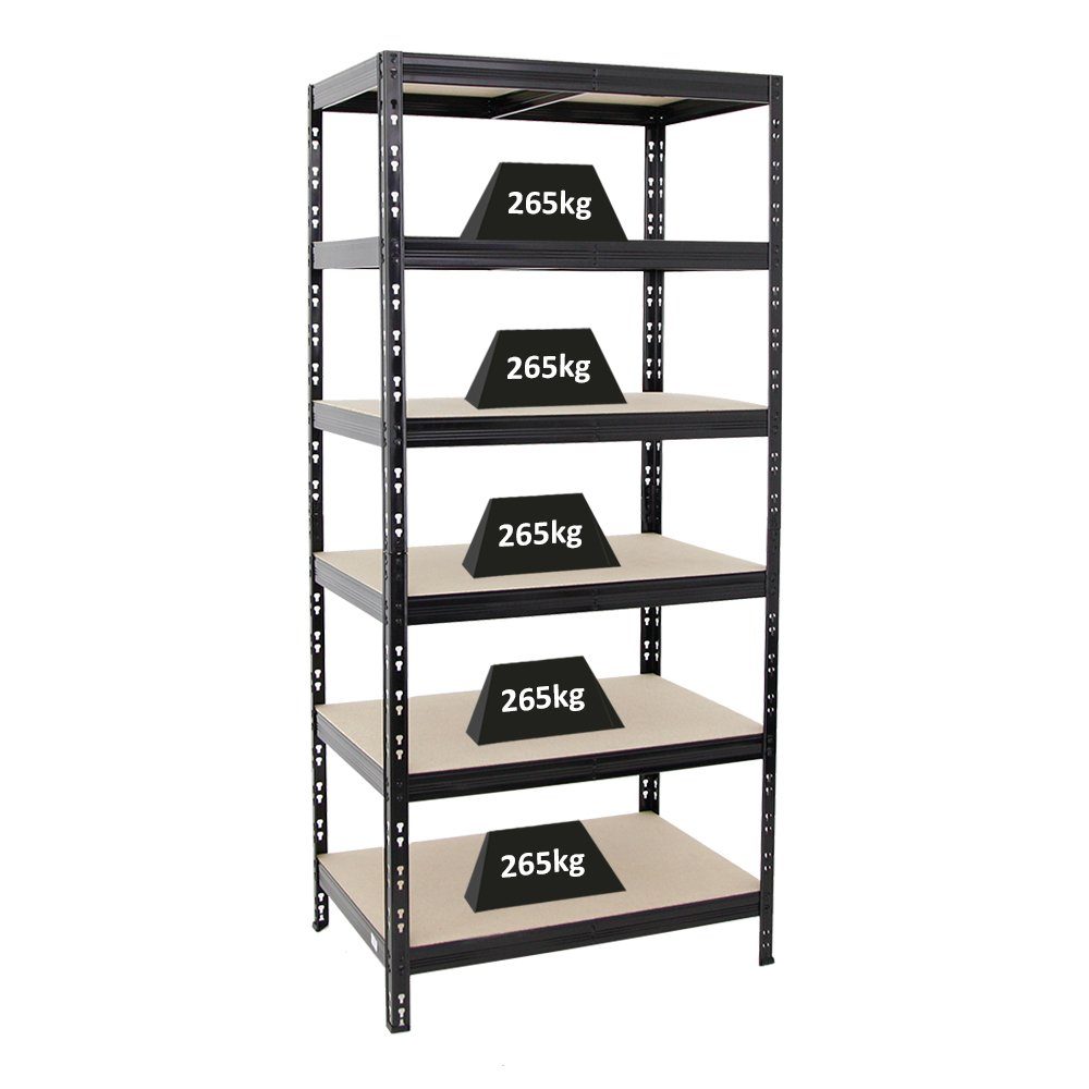 PROREGAL® Schwerlastregal Robustes Lagerregal TIGER 220-180x90-180x40-60cm 5-6 Ebenen, Stabiles Garagenregal Kellerregal Lastenregal Lagerregal Steckregal