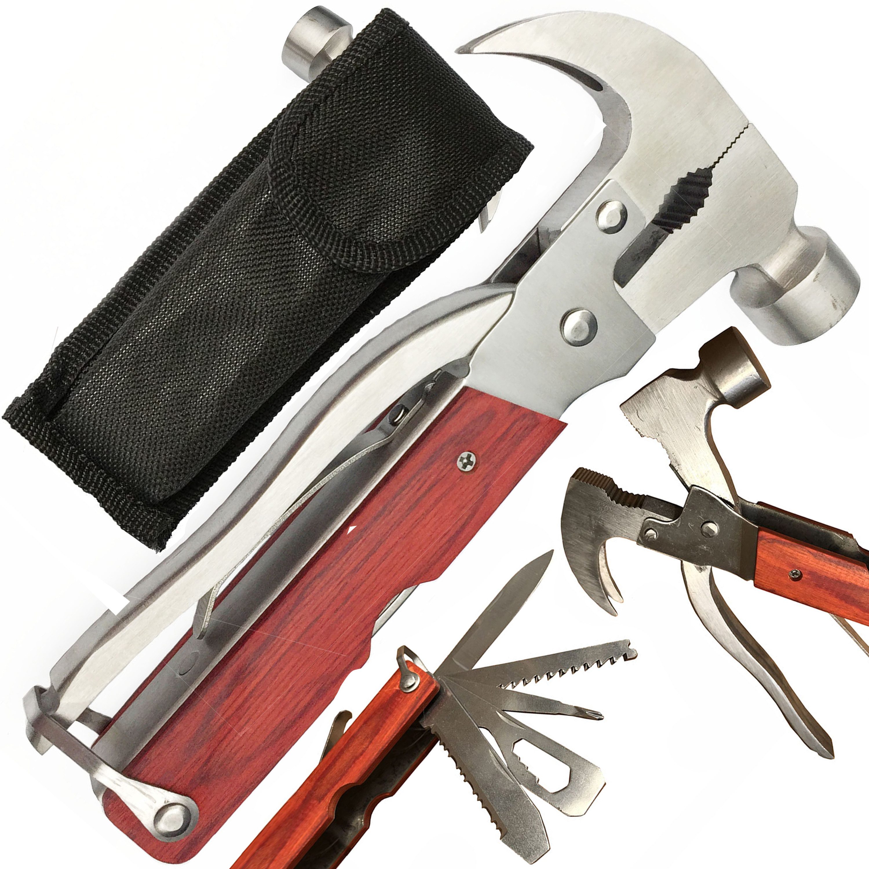 Retoo Multitool Multitool Multifunktionswerkzeug Zange Messer Hammer Camping Outdoor, (Set, Mehrfachwerkzeug, Unterricht in Deutsch), Vielseitigkeit, Praktikabilität, Robuste Verarbeitung, Notfallwerkzeug