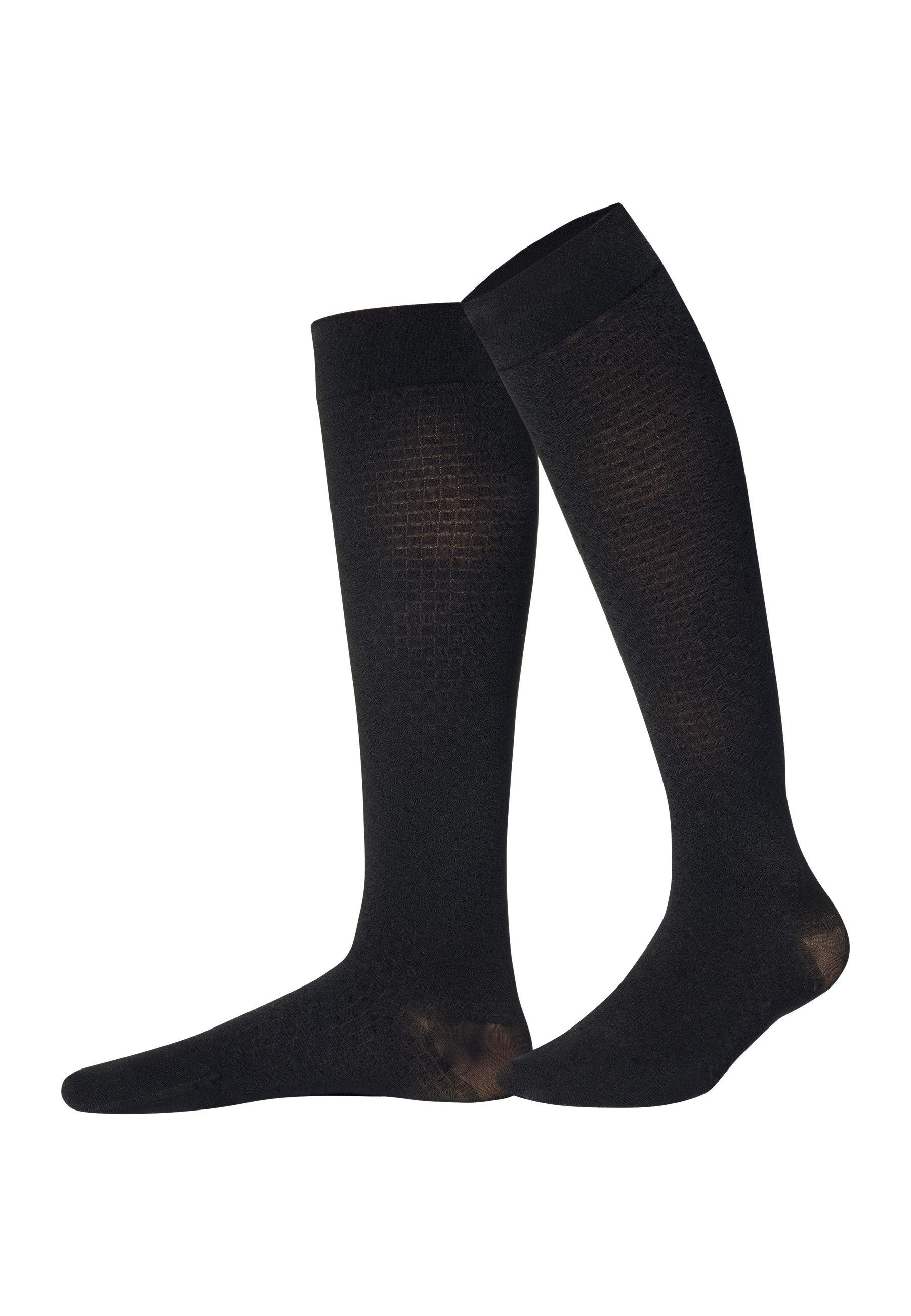 ITEM m6 Kniestrümpfe Vichy-Muster, sanfte Kompression, leichte Beine, kein Verrutschen