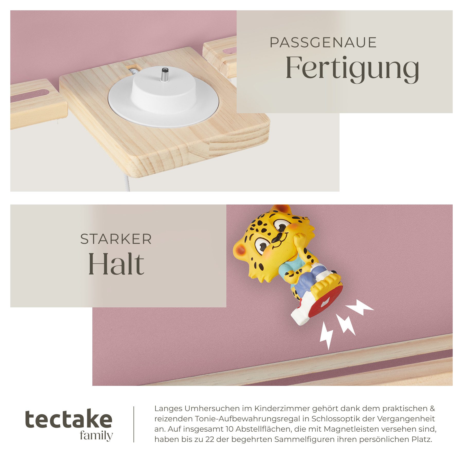 tectake Wandregal MyLittleStory Princess Castle, Set 1-tlg., für bis zu 22 Tonies