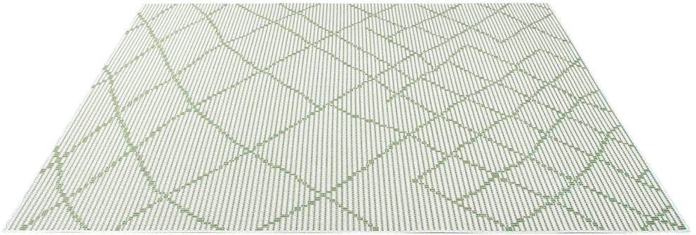 City, & Carpet Wetterfest Höhe: mm, grün Teppich 5 gewebt rechteckig, Palm, UV-beständig, flach