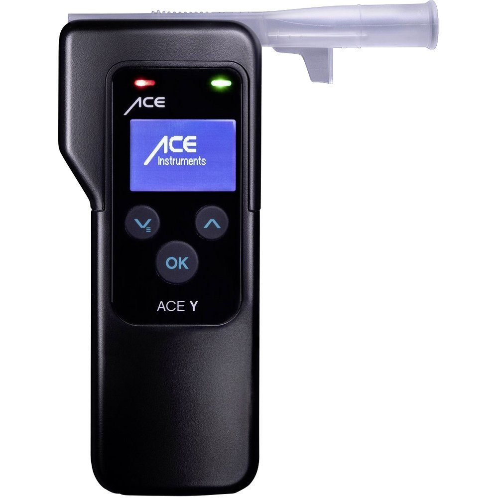 ACE A Alkotester - digitaler Alkohol-/Promilletester - Alkoholtester mit  elektrochemischem Sensor und 1-Knopf-Bedienung, Schwarz