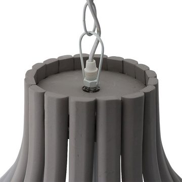 Grafelstein Hängeleuchte PEAR grau aus Holz XXL-Holzlampe mit Streben D50cm