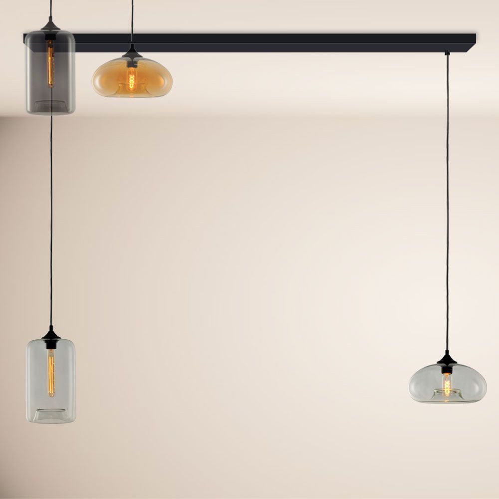 s.luce Pendelleuchte Cruet Esstisch-Pendelleuchte 2-5 flammig Balken 160cm Up&Low Klar