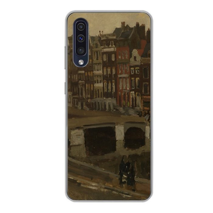 MuchoWow Handyhülle Das Rokin in Amsterdam - Gemälde von George Hendrik Breitner Handyhülle Samsung Galaxy A50 Smartphone-Bumper Print Handy