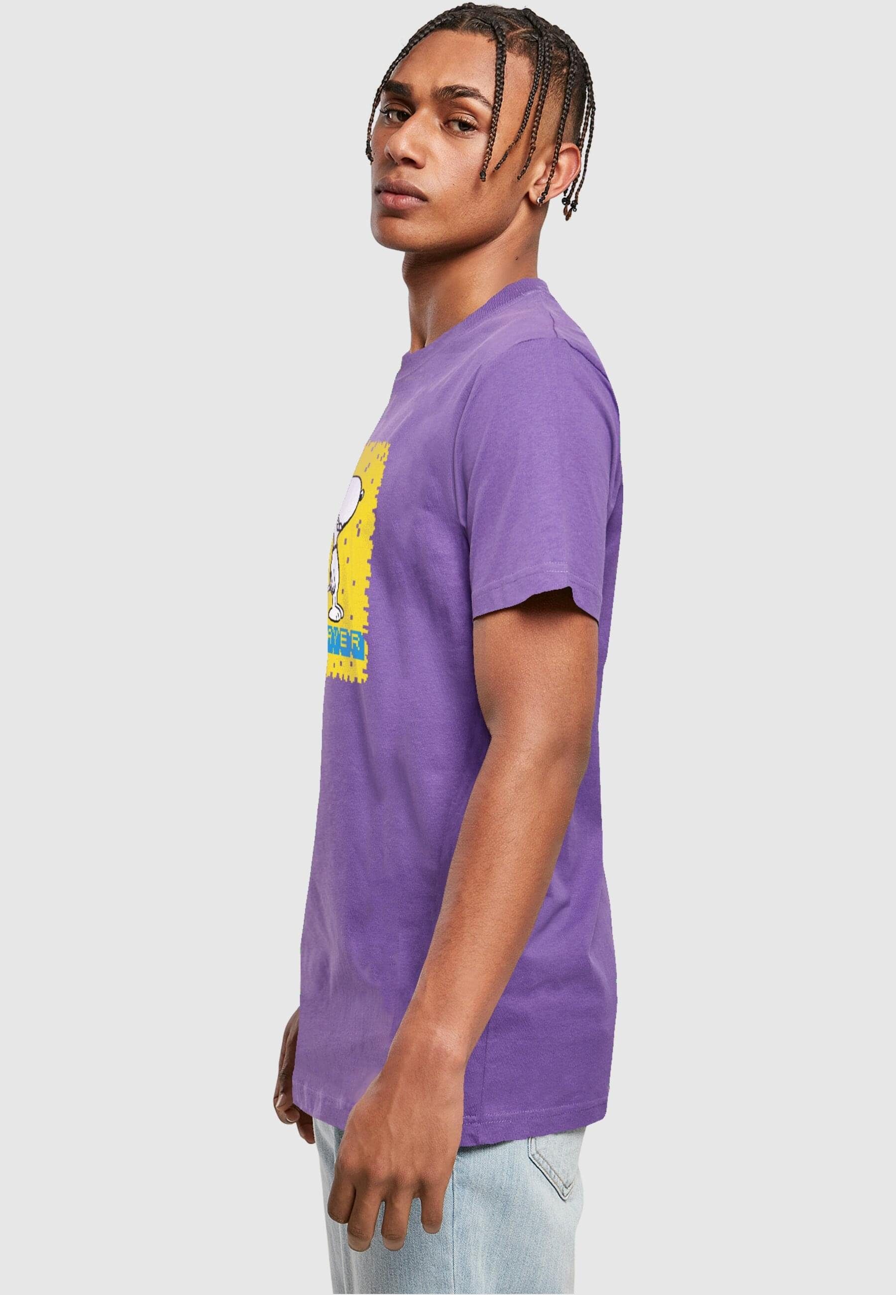 Merchcode T-Shirt Round T-Shirt Herren - ultraviolet Player Neck Peanuts (1-tlg)