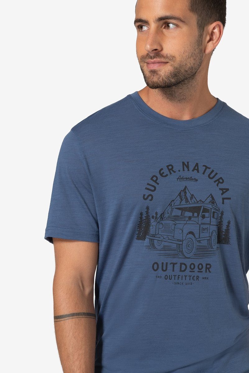 SUPER.NATURAL Print-Shirt für Herren, kurzam aus günstig online kaufen