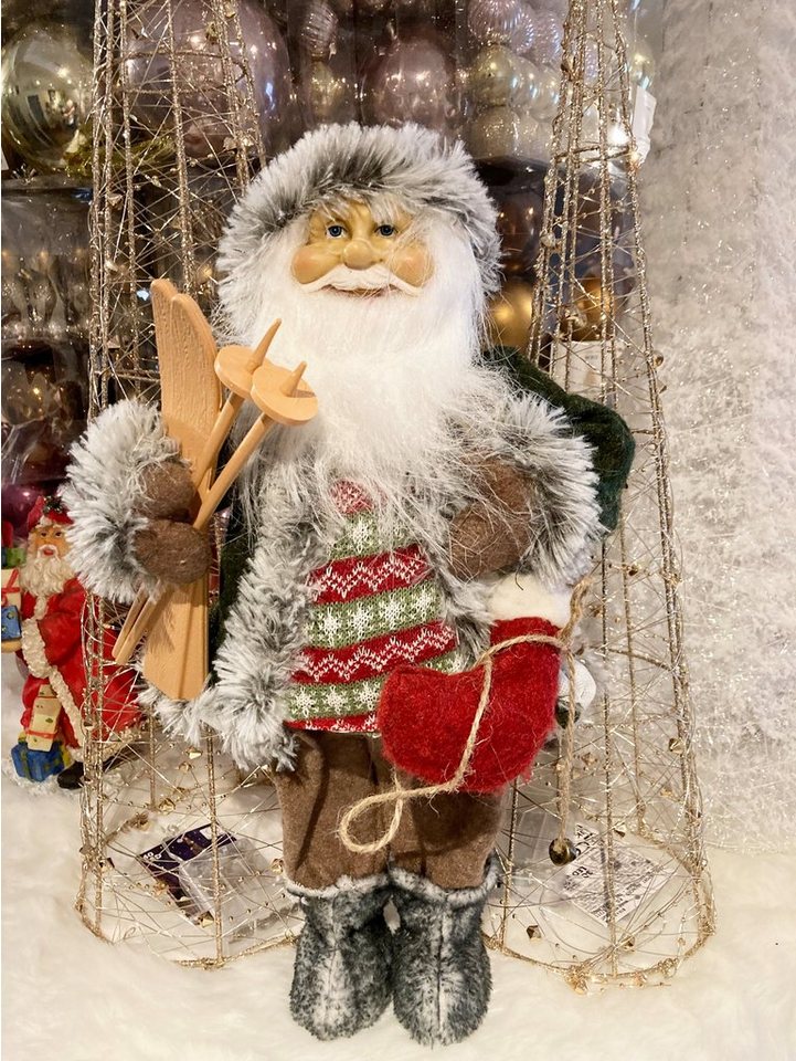 Koopman Weihnachtsfigur A250, Farbe: Braun - Skier Kunststoff 43 cm hoch