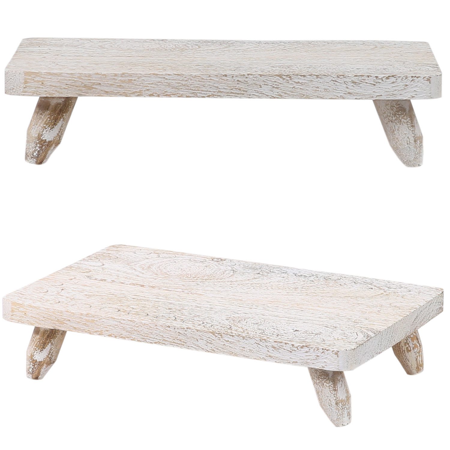 Marrakesch Orient & Mediterran Interior Dekotablett Vintage Servierplatte Amika handgefertigt aus Holz in Natur 30 cm (1 St), Handarbeit