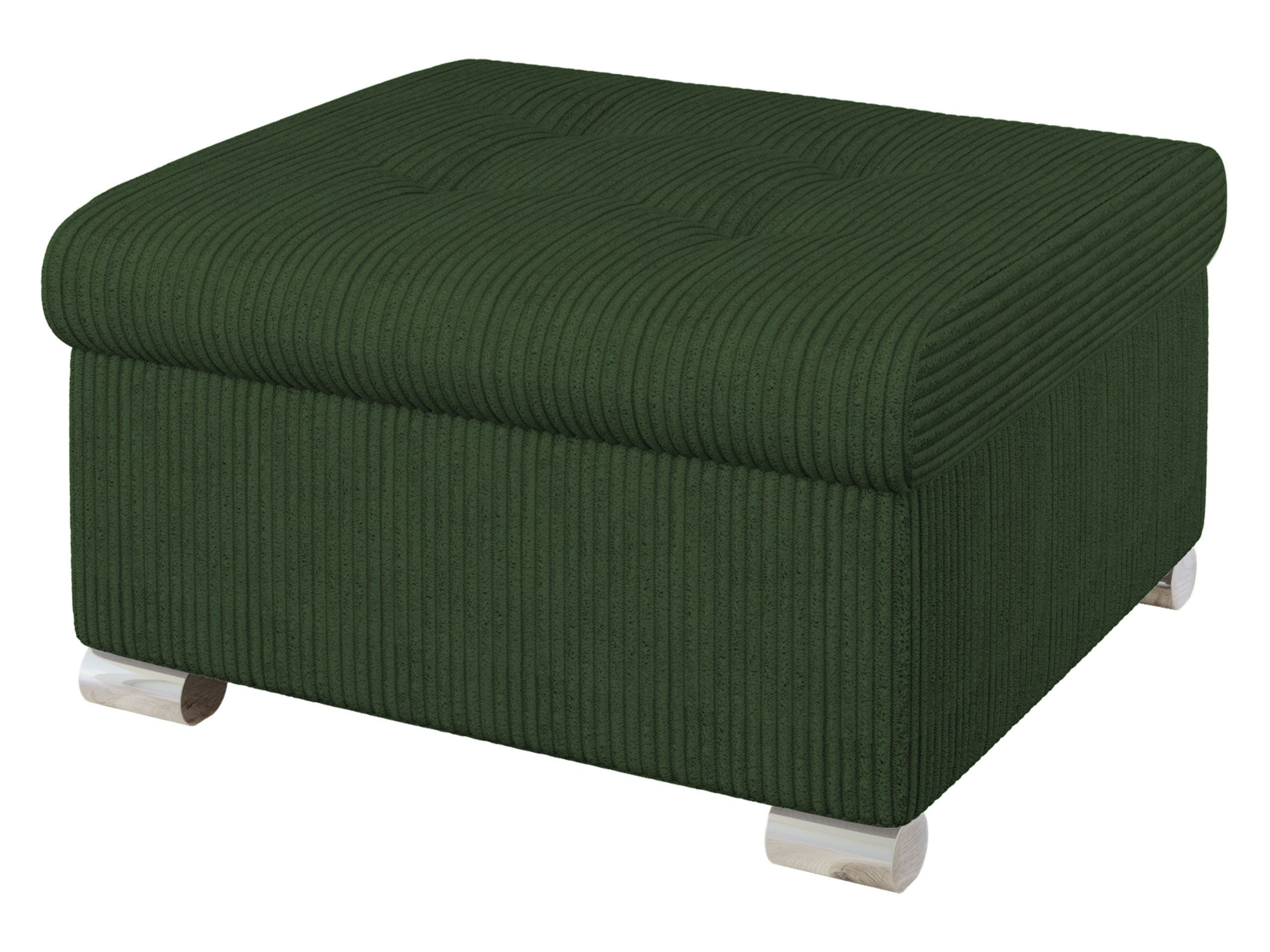 MIRJAN24 Polsterhocker Niko Klein, Silber Füße, 70x68x41 cm günstig online kaufen