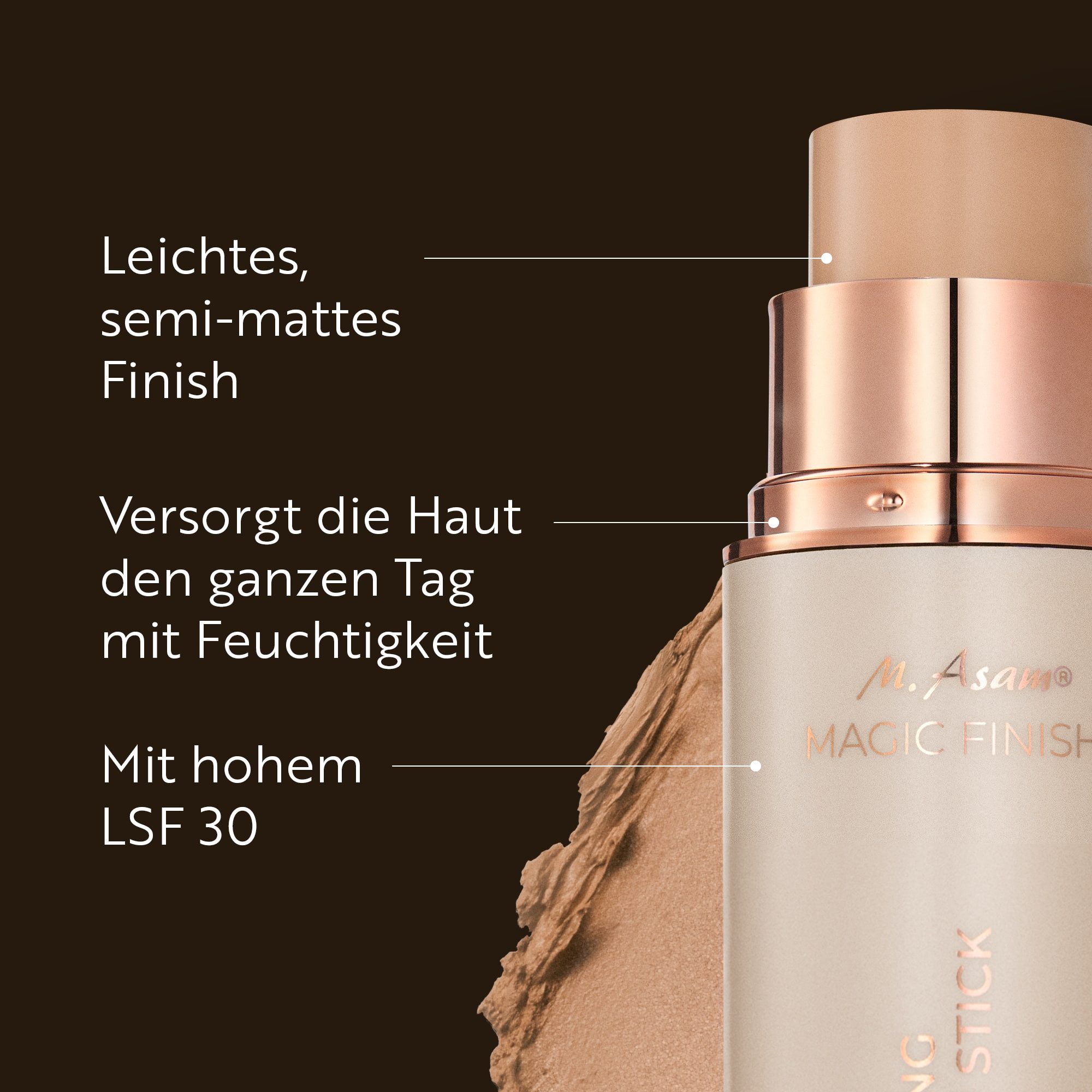 asambeauty Foundation Hydrating Foundation Stick LSF 30 Creamy Light