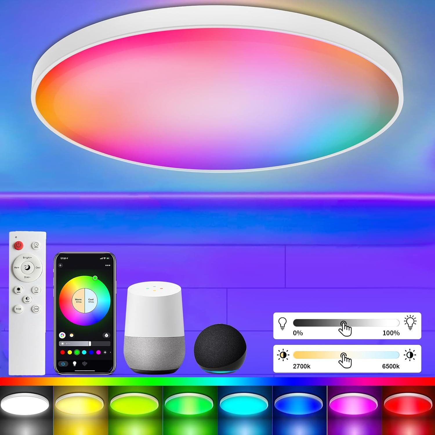 BlingBin LED Deckenleuchte Smart LED Deckenleuchte günstig online kaufen