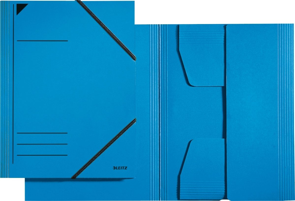 LEITZ Fächermappe Eckspannermappe A4 mit Klappen für ca. 250 Blatt blau