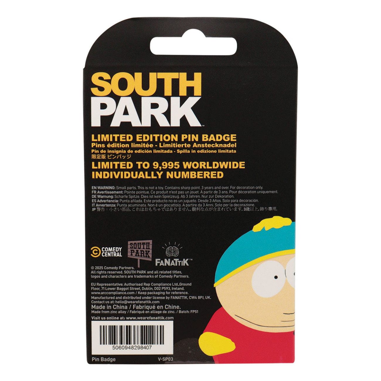 Fanattik Anstecknadel South Park Ansteck-Pin Cartman Police Limited Edition