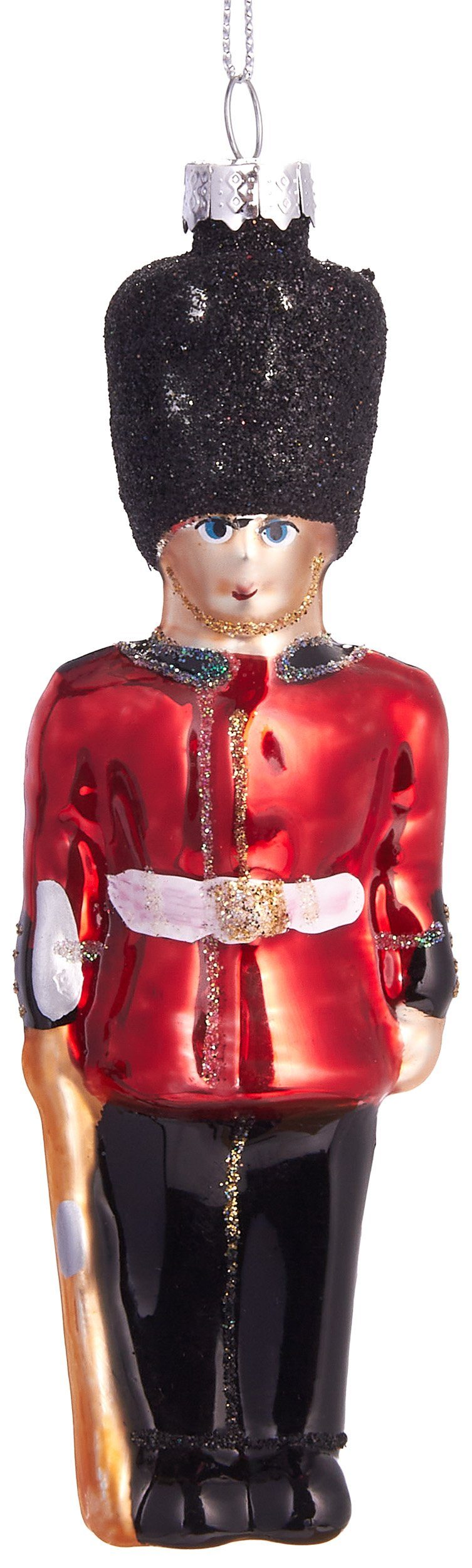 Weihnachtskugel Glas, Weihnachtskugel Mundgeblasene Grenadier BRUBAKER handbemalt Englischer Weihnachtsschmuck Lustige - Guard, Soldat cm 14 aus Christbaumschmuck