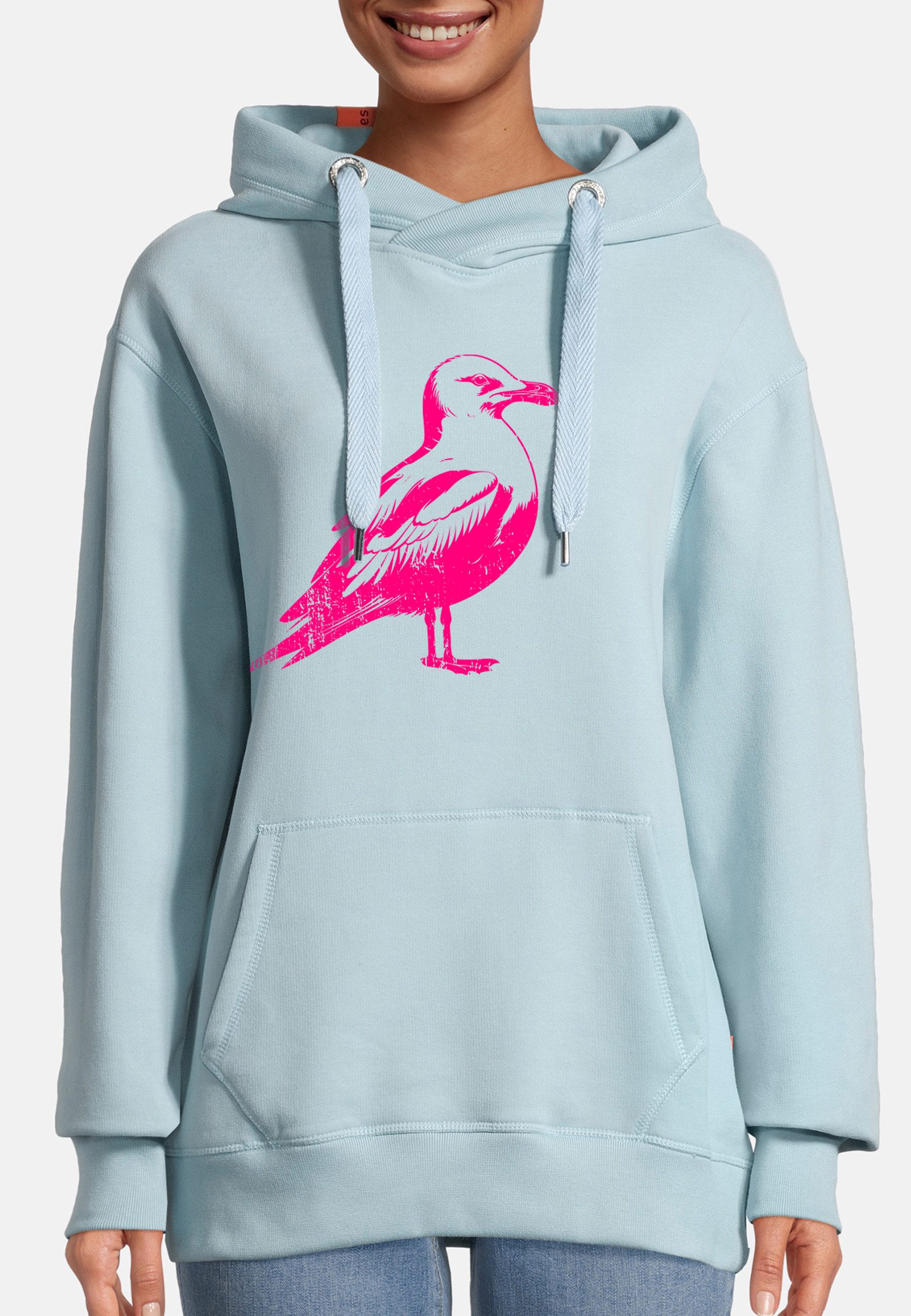 salzhaut Hoodie ODDEBODJE UNISEX - Möwe Unisex Weit salzhaut Kapuzenpullover – bequemer Fit und nordisch klares Design