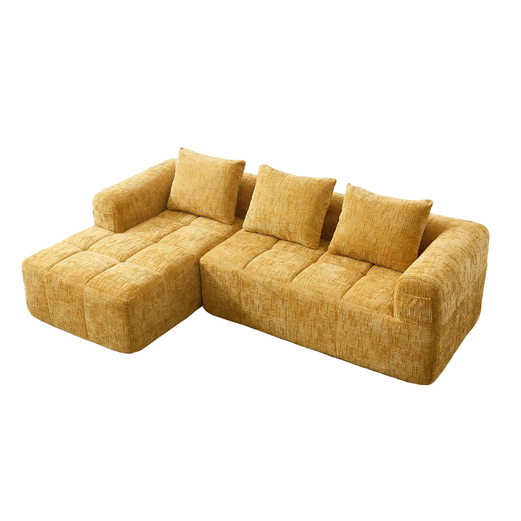 LVHOM Ecksofa Modulares Chaiselongue-Sofa-Set(Polsterliege+Doppelsofa), sep günstig online kaufen