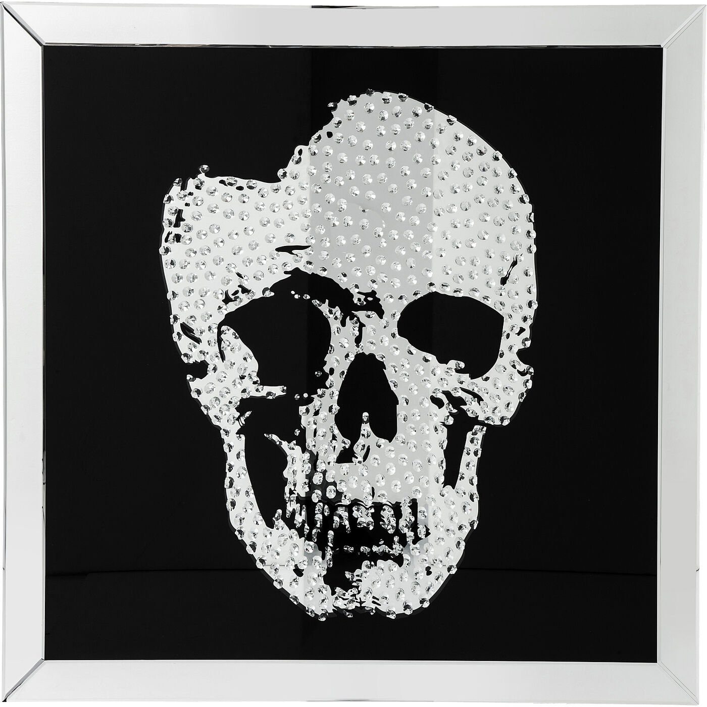 Kare Design Bild Frame Mirror Skull, Skull, mit Rahmen