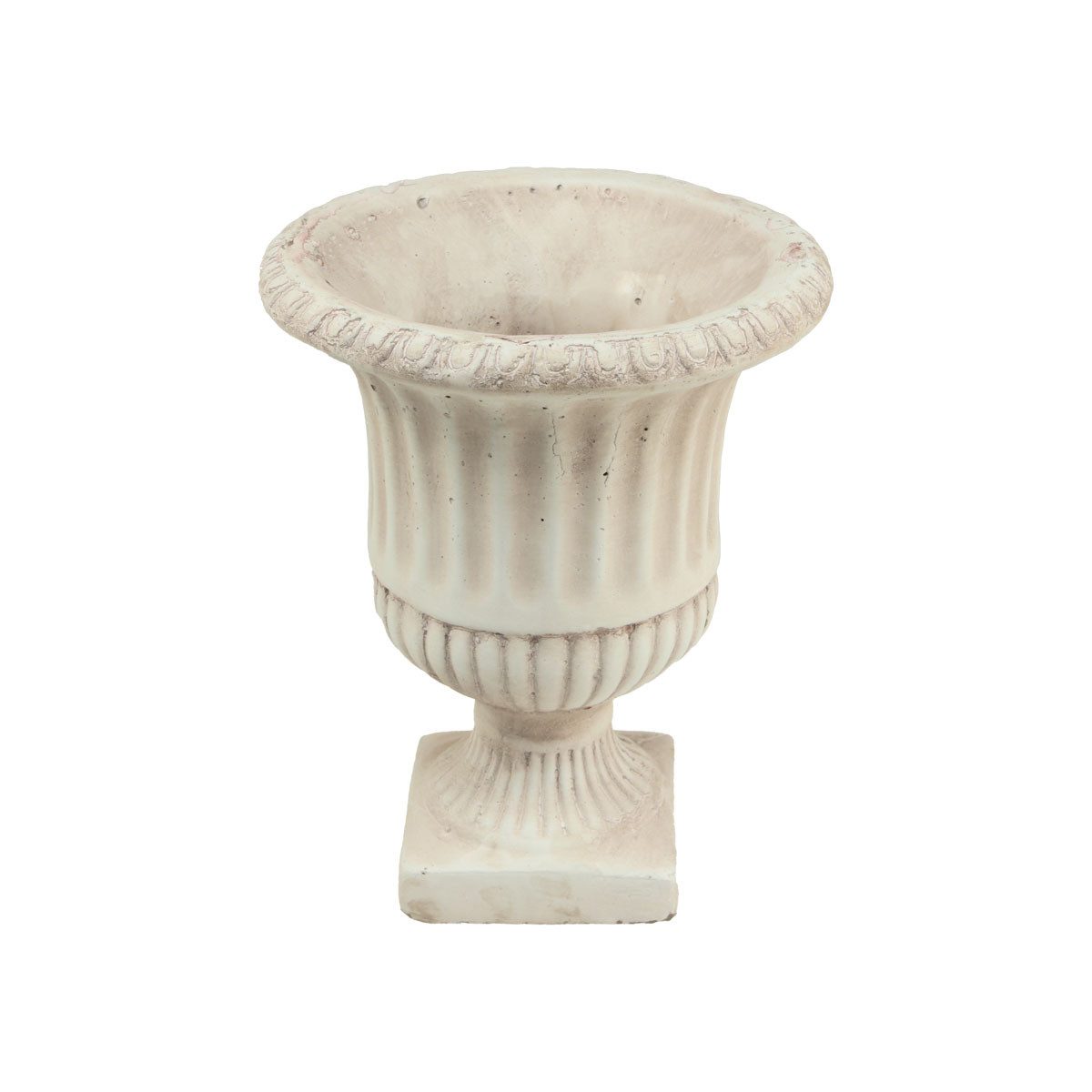 Viana Übertopf Mini Pflanzkübel Antik Beton Deko Blumentopf Pokal H16,5cm
