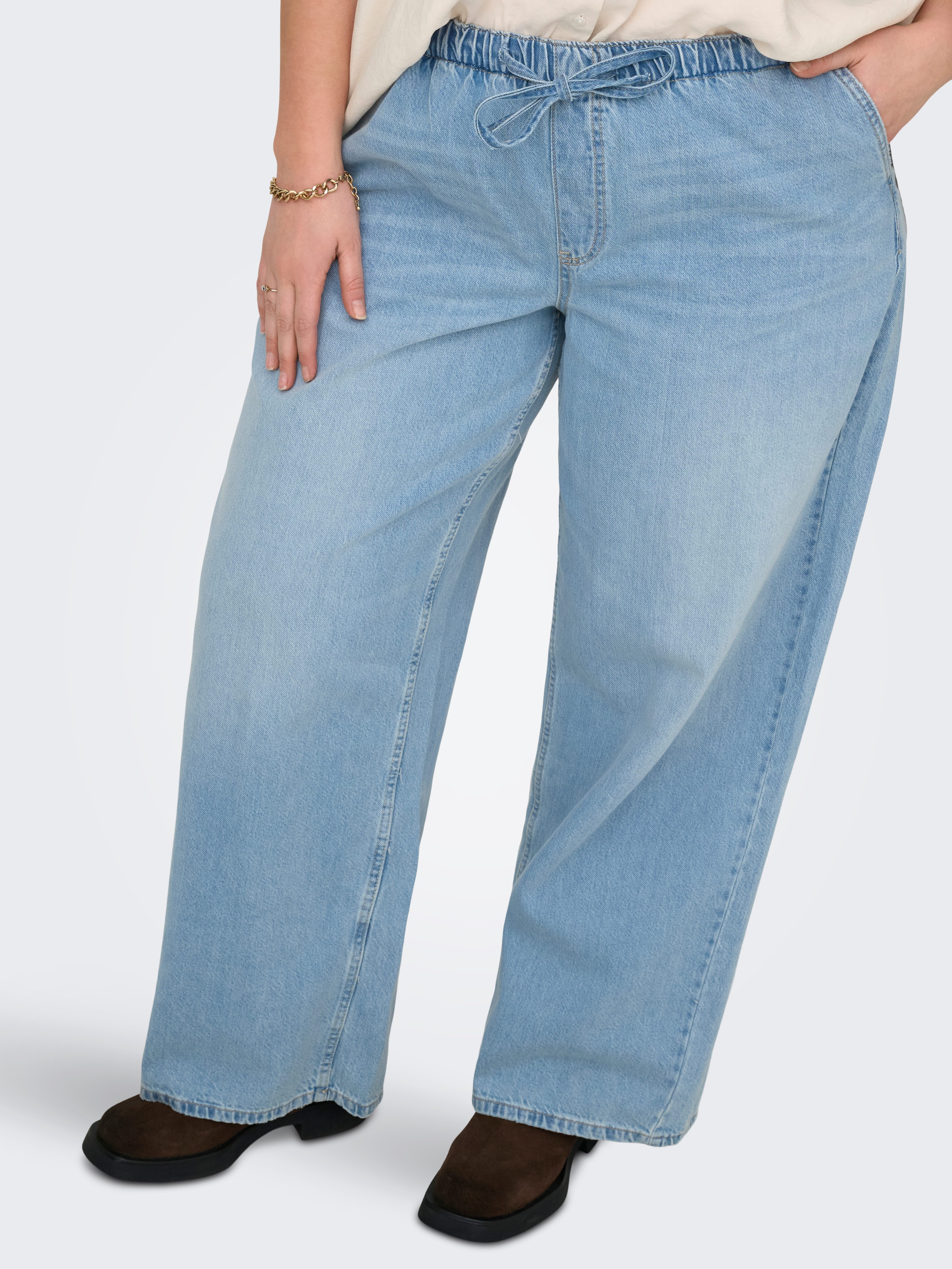 ONLY CARMAKOMA Relax-fit-Jeans CARJAY PULL UP STRING DNM PANT PIM